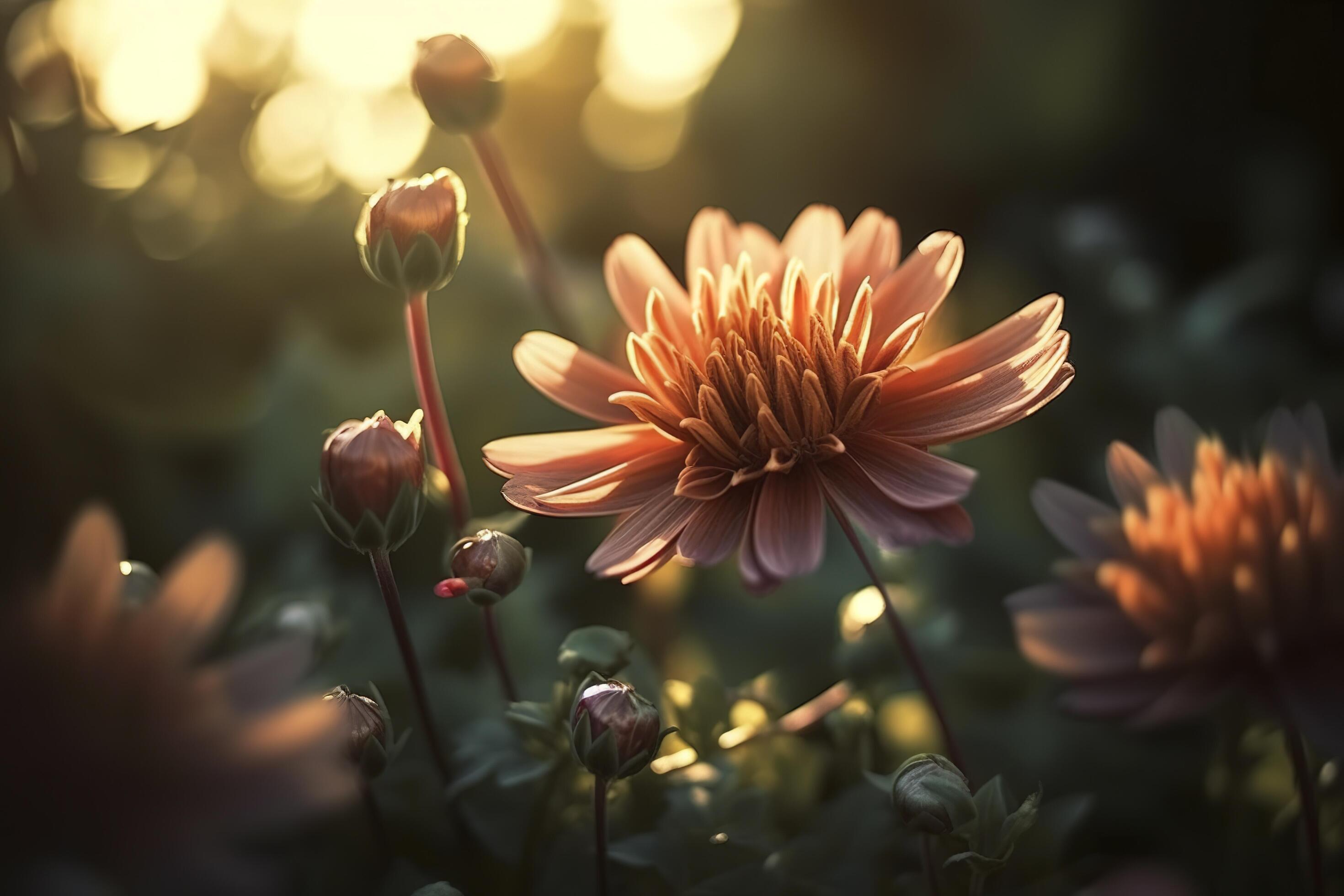 Beautiful flowers nature in sun light , Stock Free