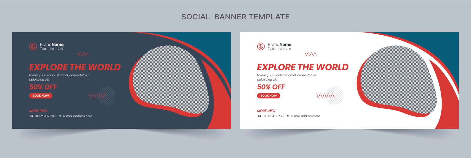 Social Media Post And Web Banner Template Design, Fully Editable. Free Vector