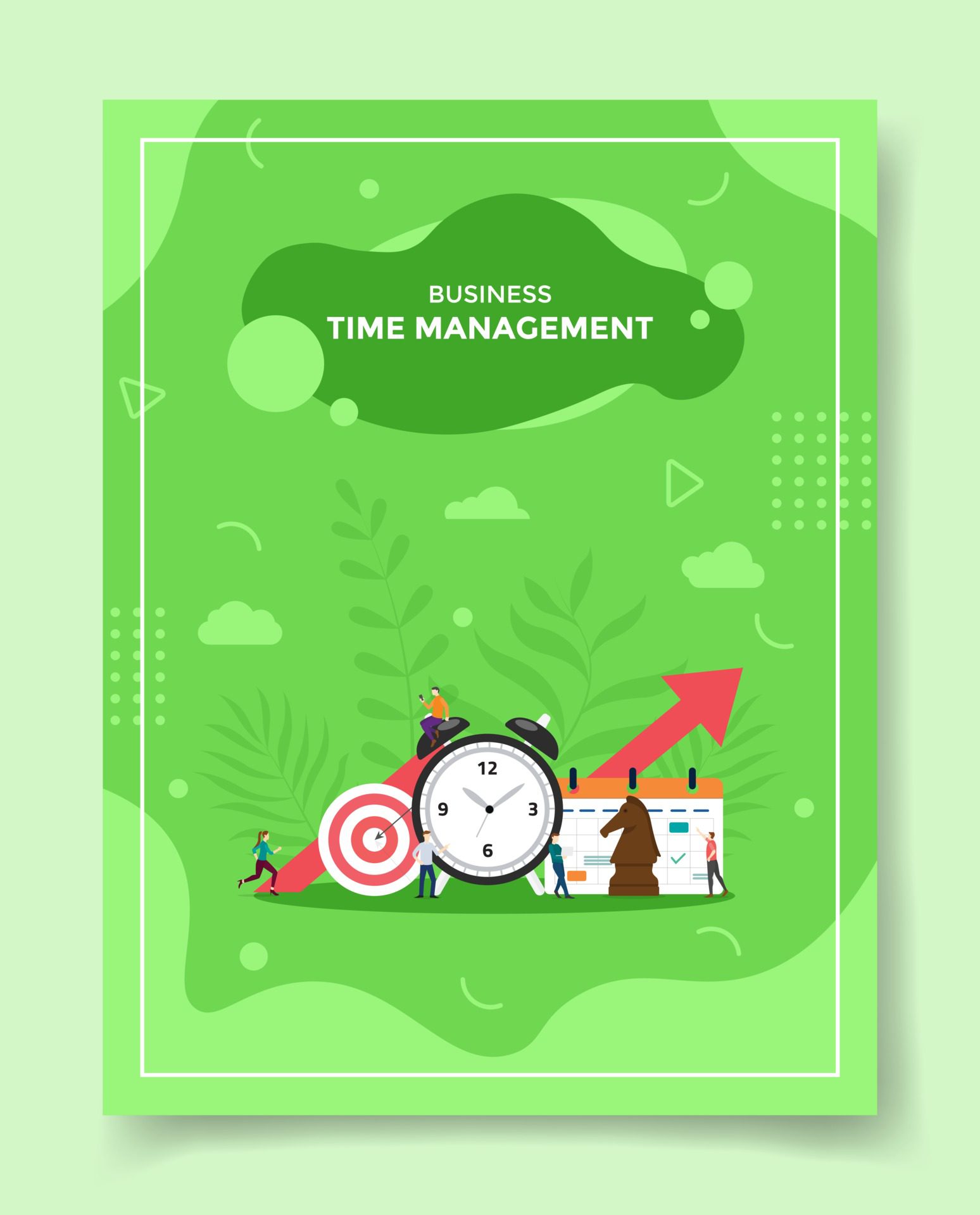 time management for template of banners, flyer, books Free Vector