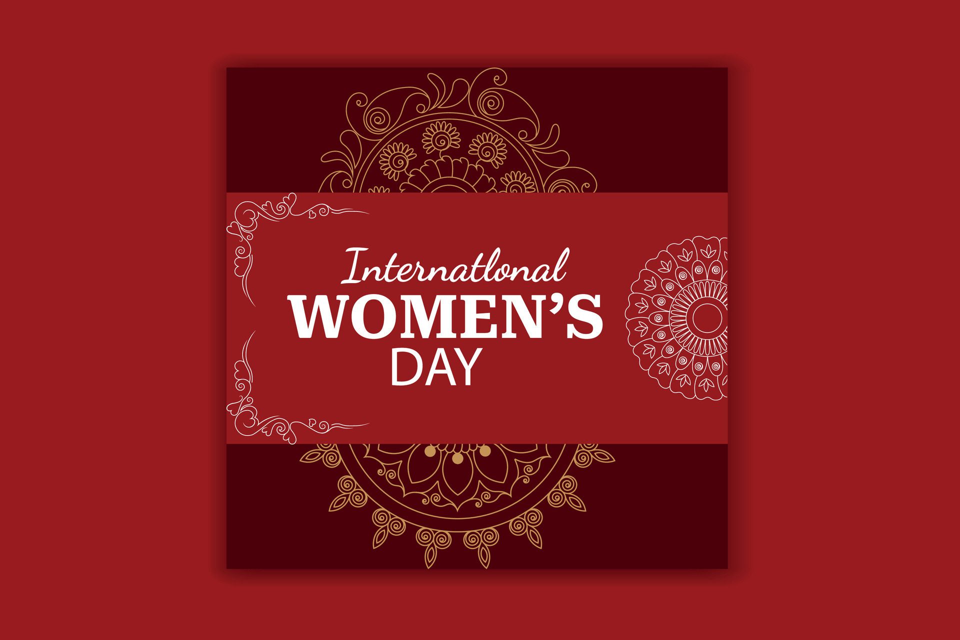 happy women’s day social media banner design Free Vector