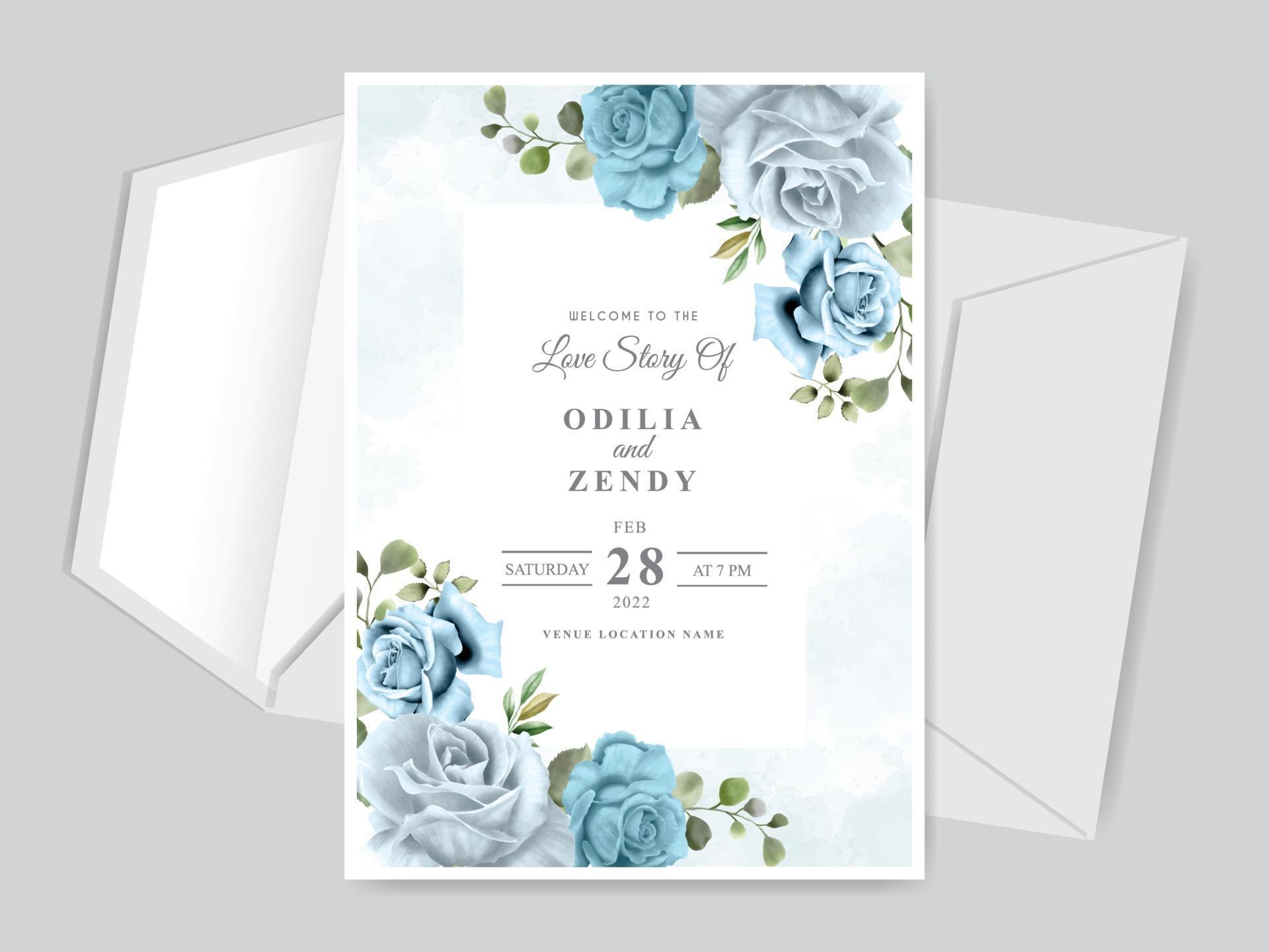 Wedding invitation card template Stock Free and Free SVG