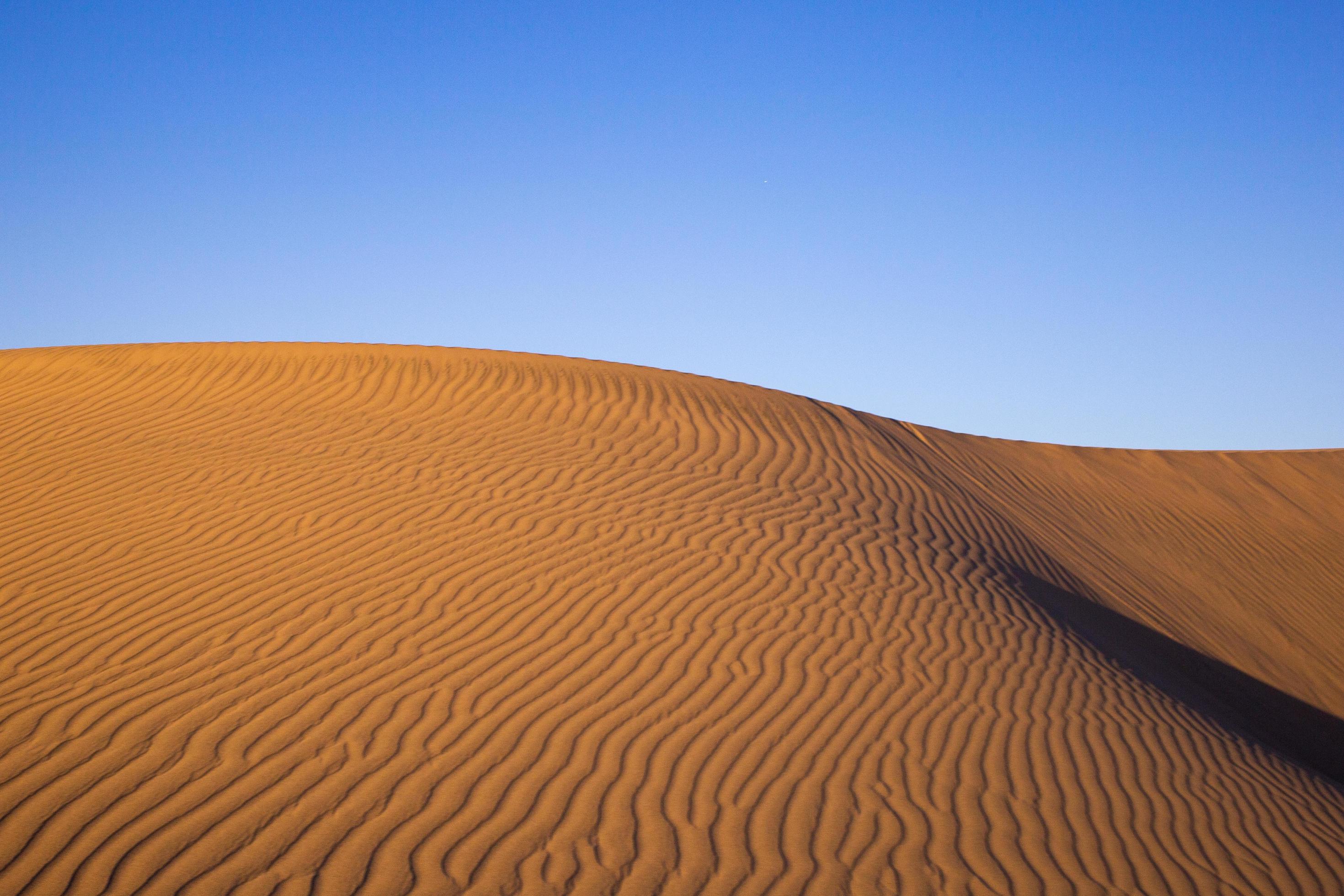 Sand dunes in full sun Stock Free