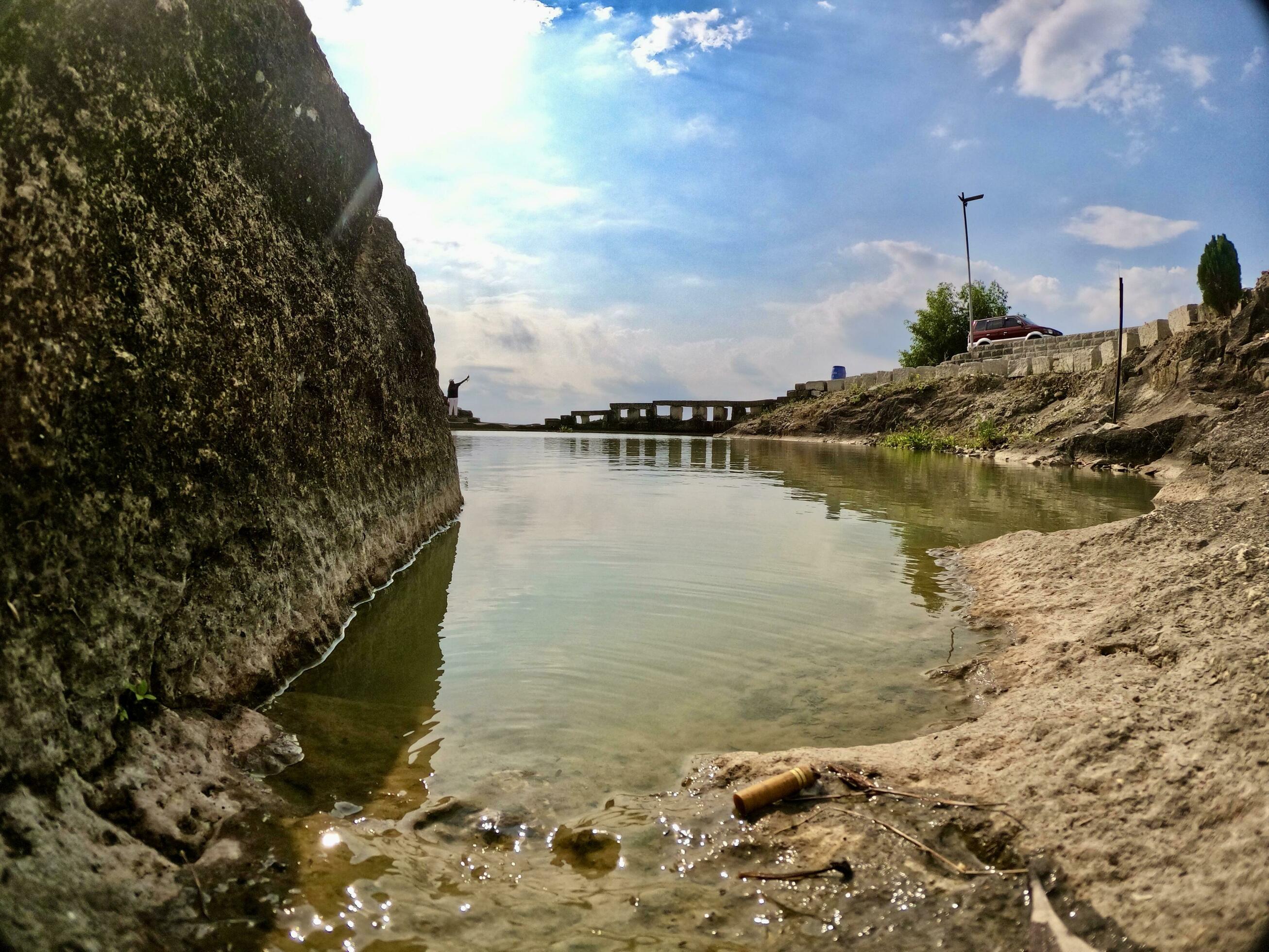 The Splendor of Nature Along the Waterway Stock Free