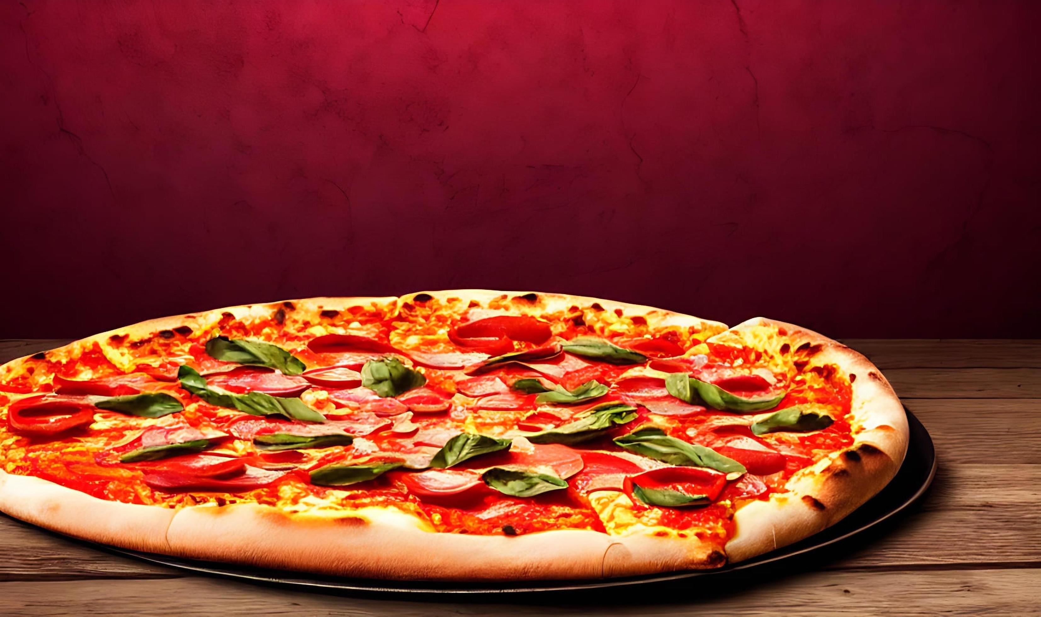 Pizza. Traditional Italian cuisine fast food. Stock Free