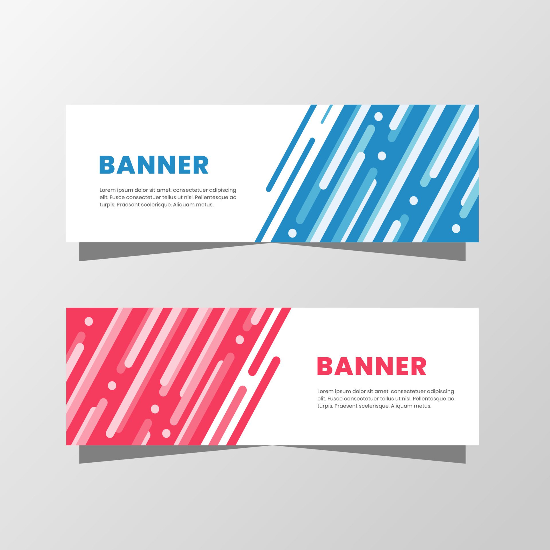 Vector Graphic of Abstract Banner Design. with modern blue and red color scheme. Perfect for you use Free Vector and Free SVG