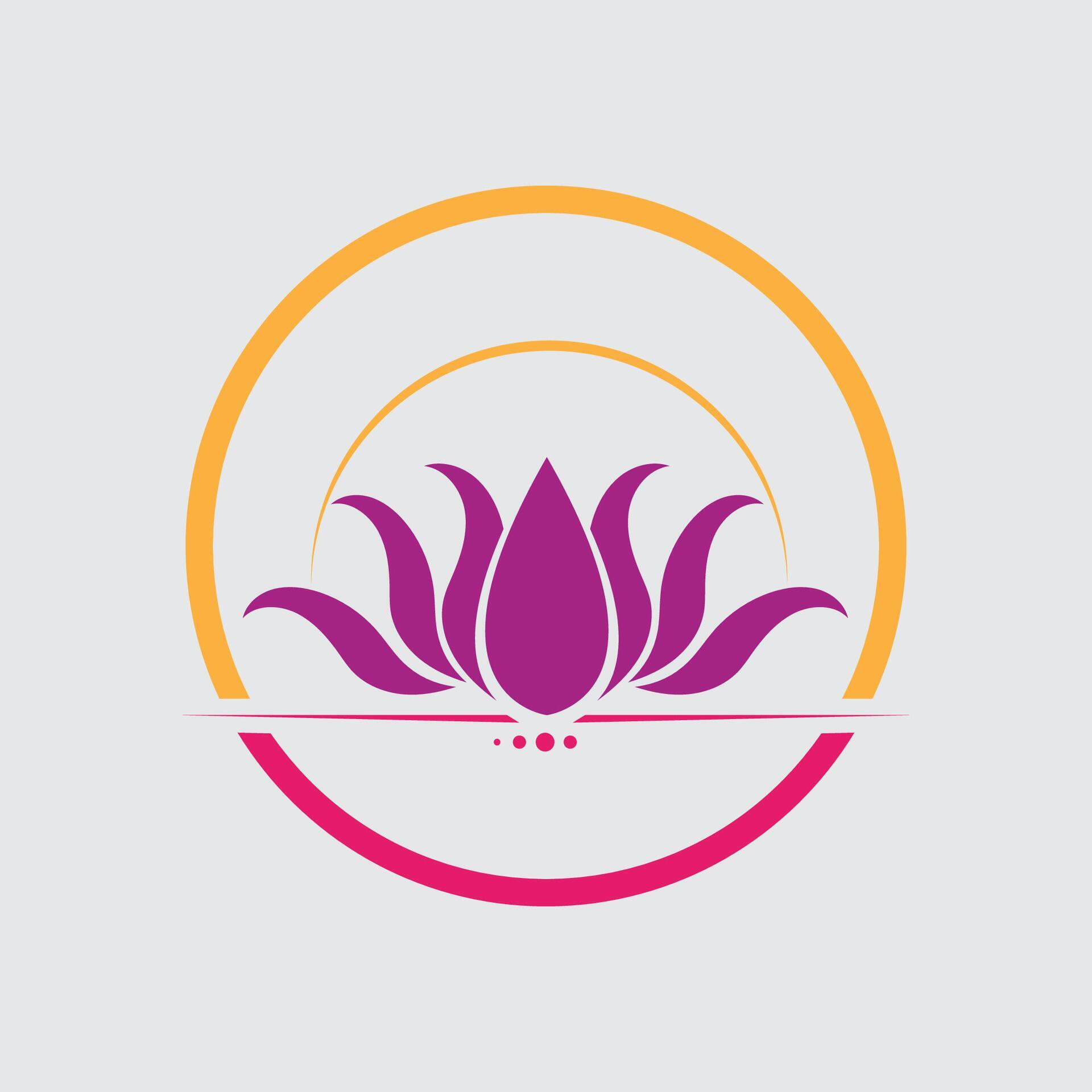 Vector lotus flower design for spa, yoga class, hotel and resort Stock Free