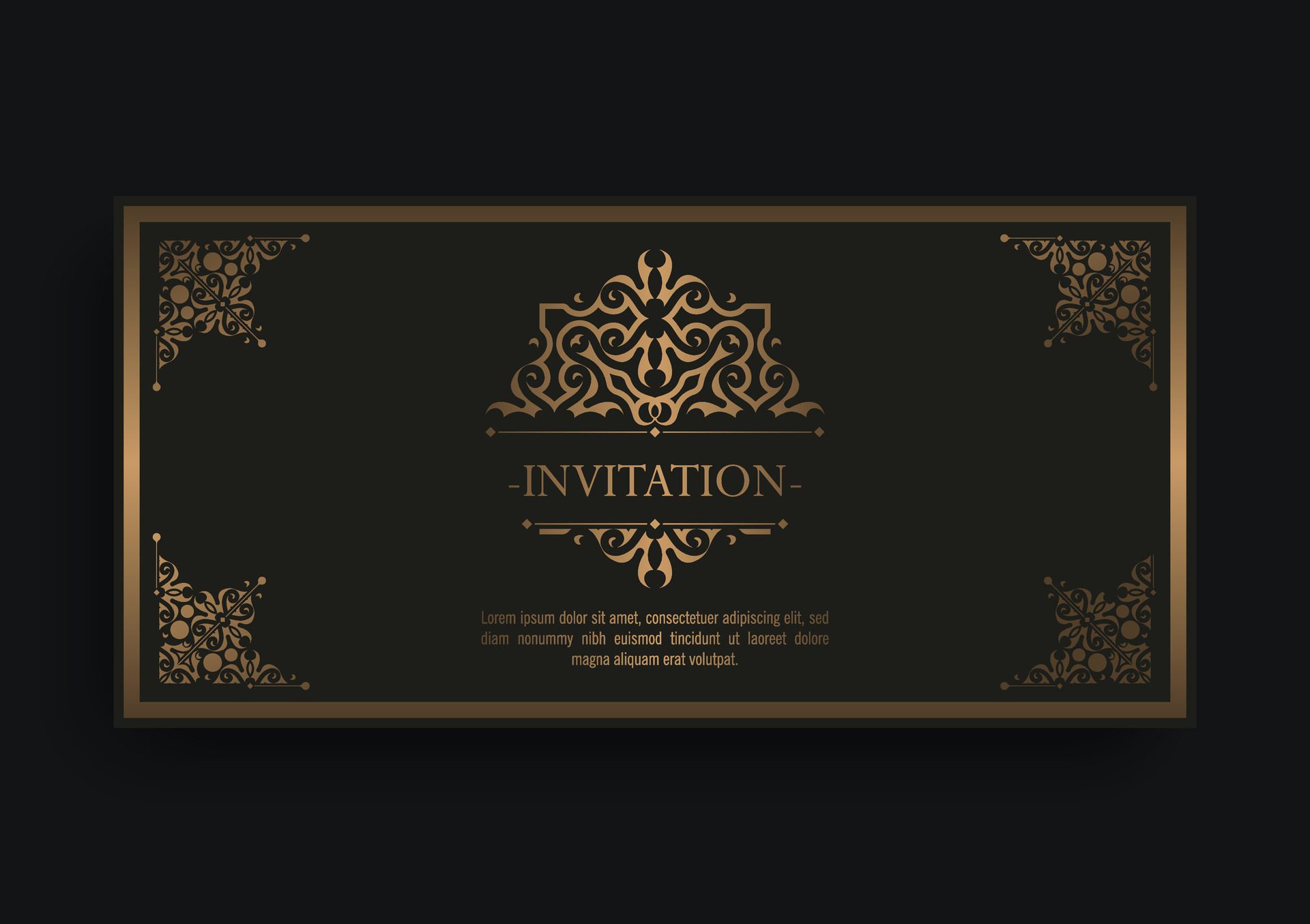 luxury invitation background style ornamental pattern Free Vector