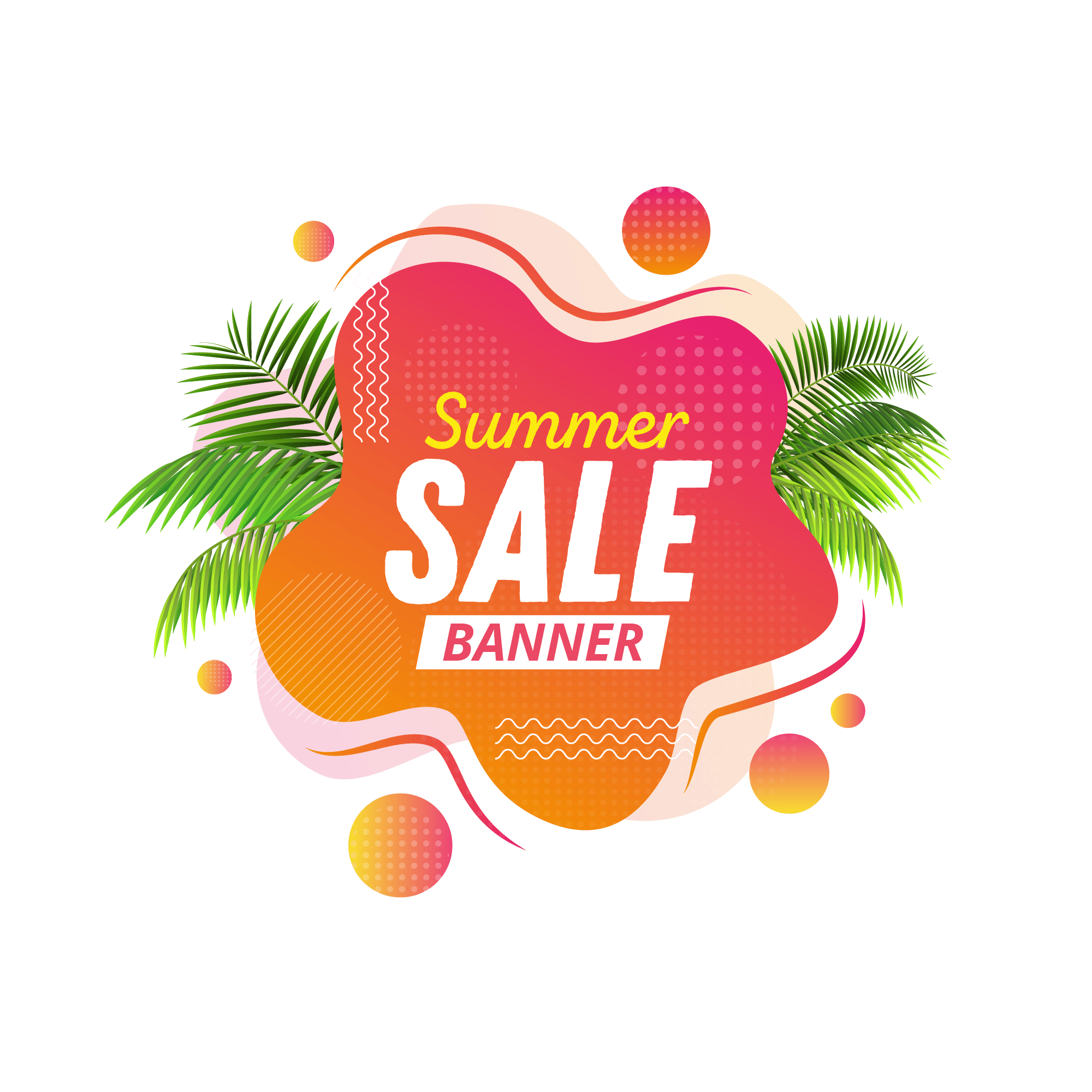 Summer sale abstract liquid banner Free Vector