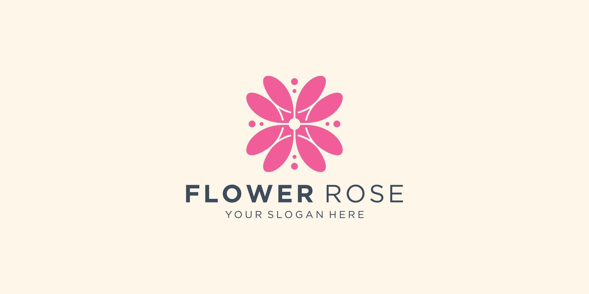 Red Rose logo design. flower rose spiral vector illustration. Stock Free