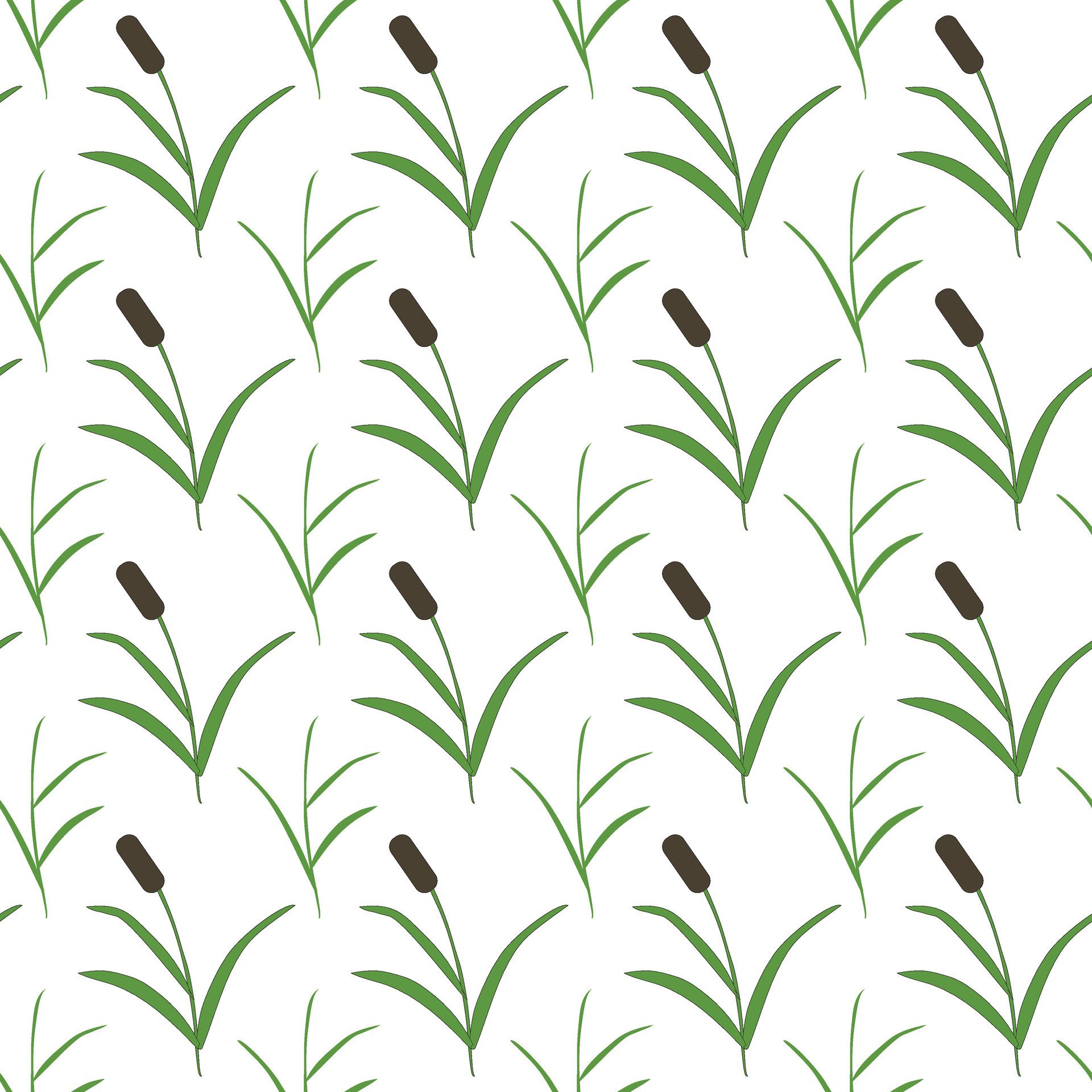 Swamp reeds, simple grass. Seamless pattern. illustration. Free Vector