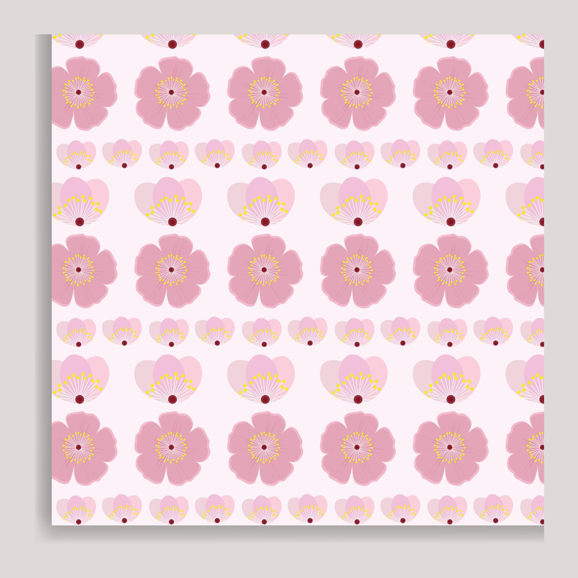 Cherry blossom seamless flowers pattern. Stock Free