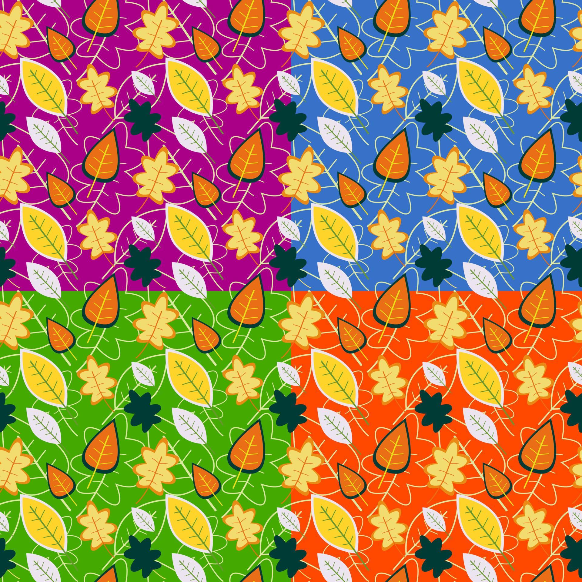 Seamless Pattern of Colorful Flower and Leaves Stock Free and Free SVG