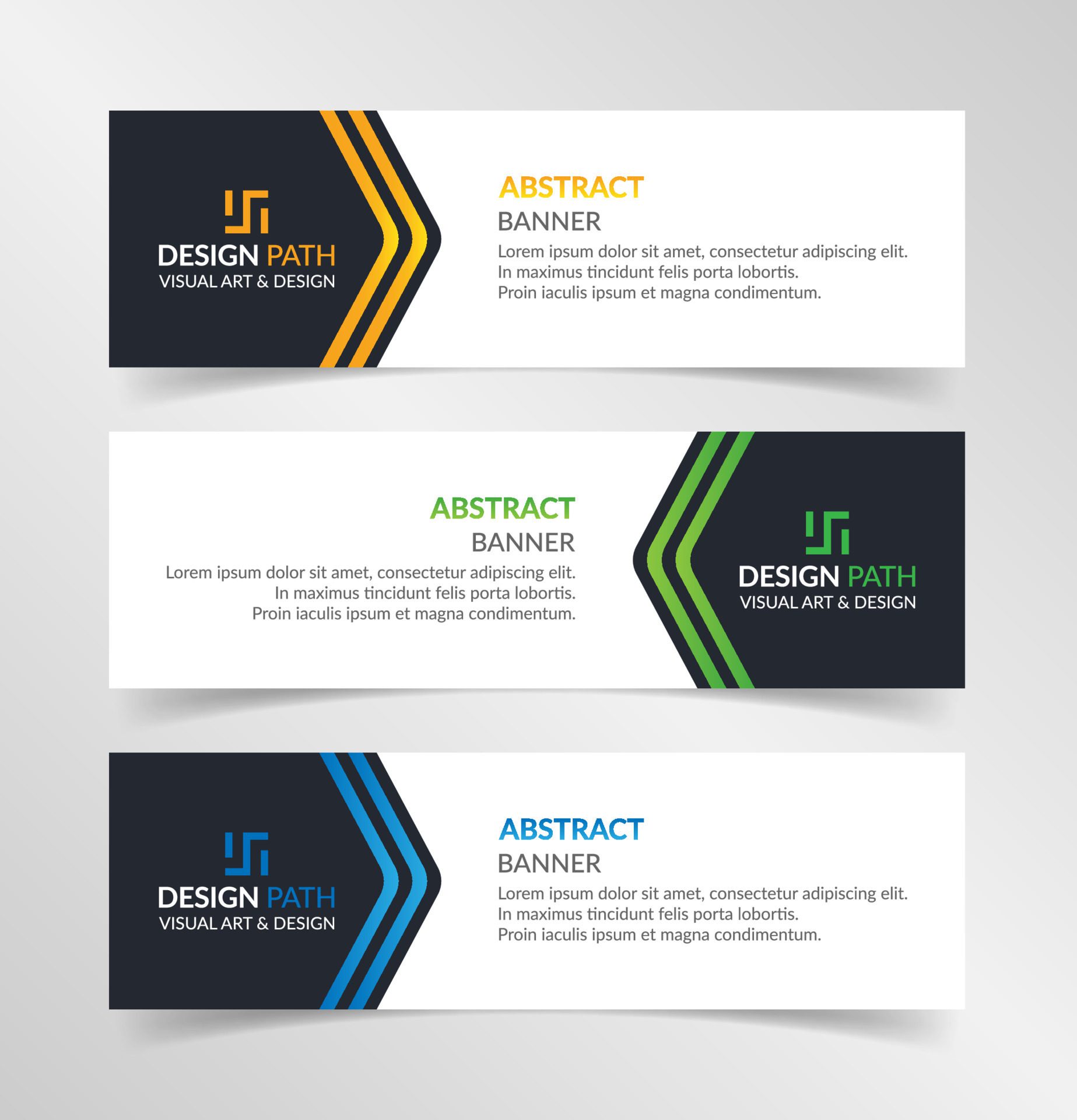 Vector abstract design modern banner web template Free Vector