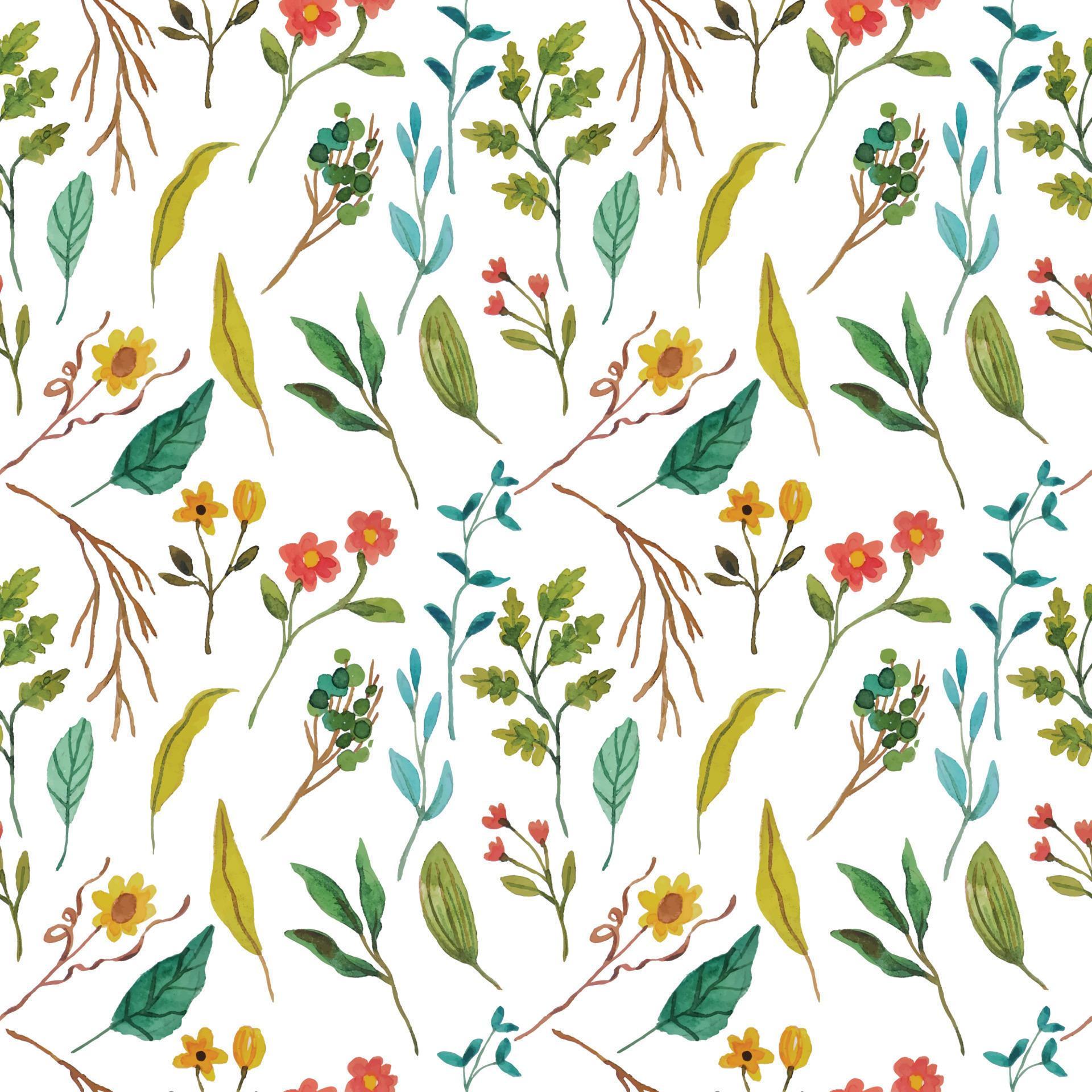 seamless pattern watercolor flower Stock Free