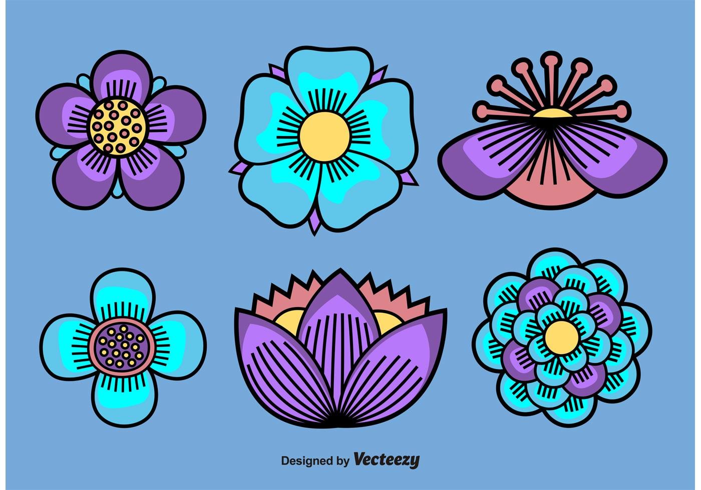 Illustrated Vectors Flowers Stock Free and Free SVG