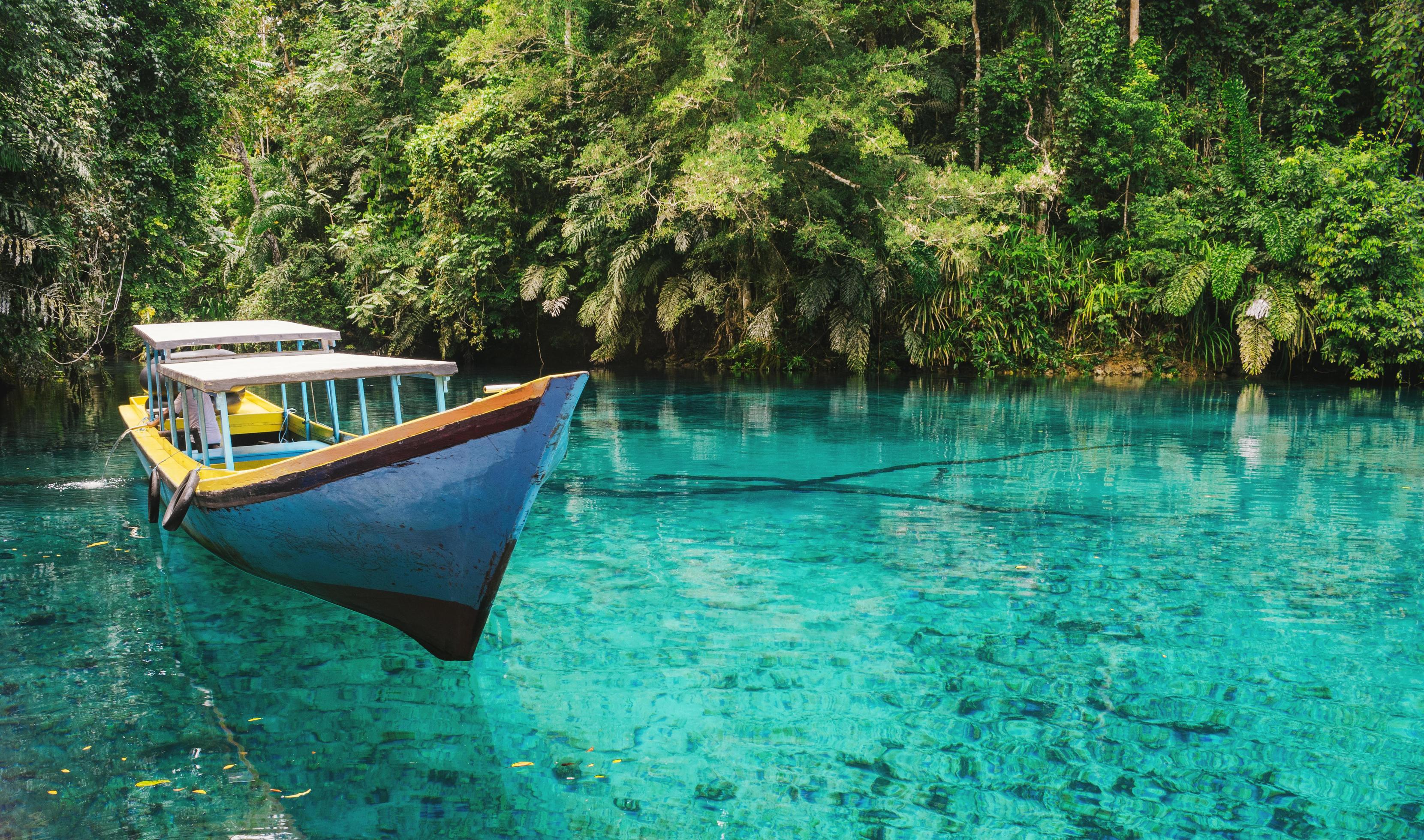 flying boat on the glass lake Stock Free