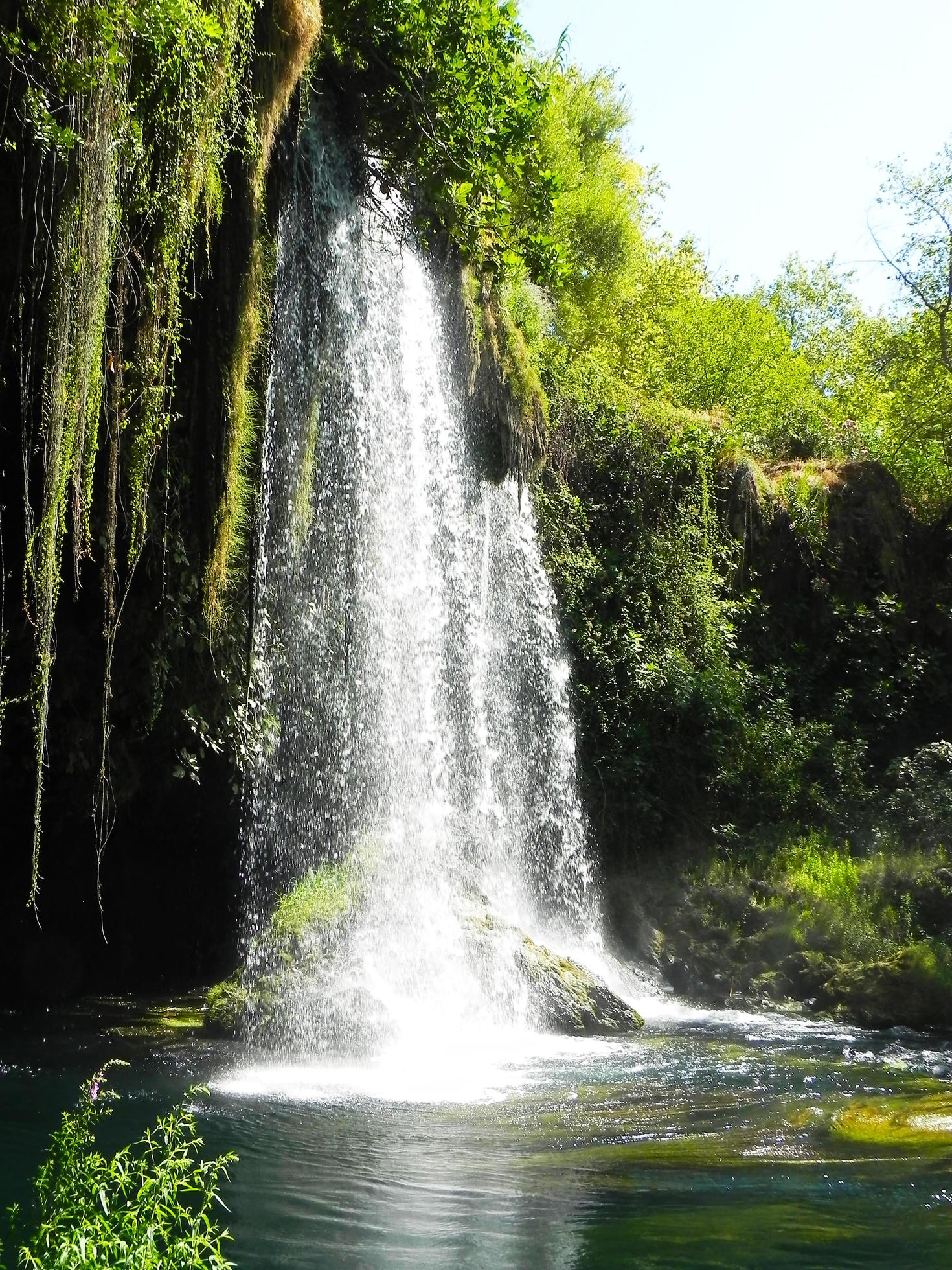 Nature landscape of waterfall in Antalya Stock Free