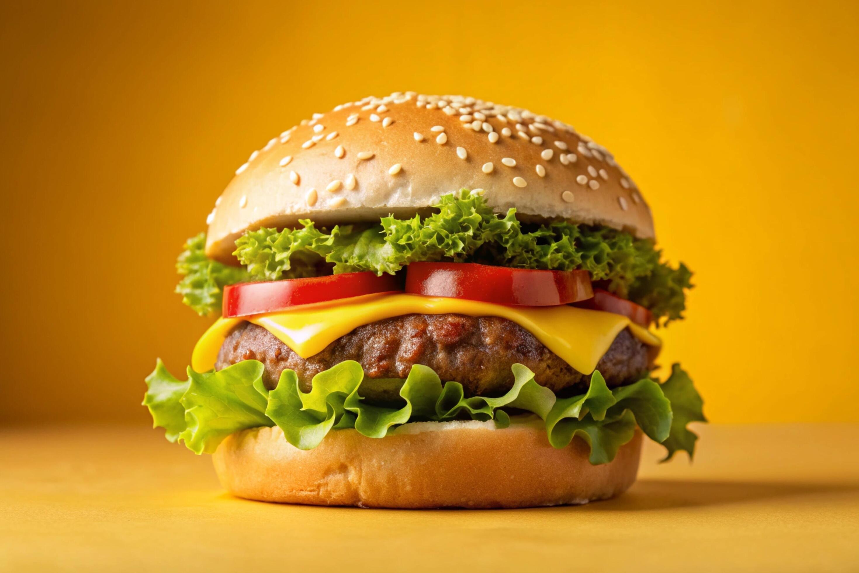 Burger photo isolated on clean background Stock Free