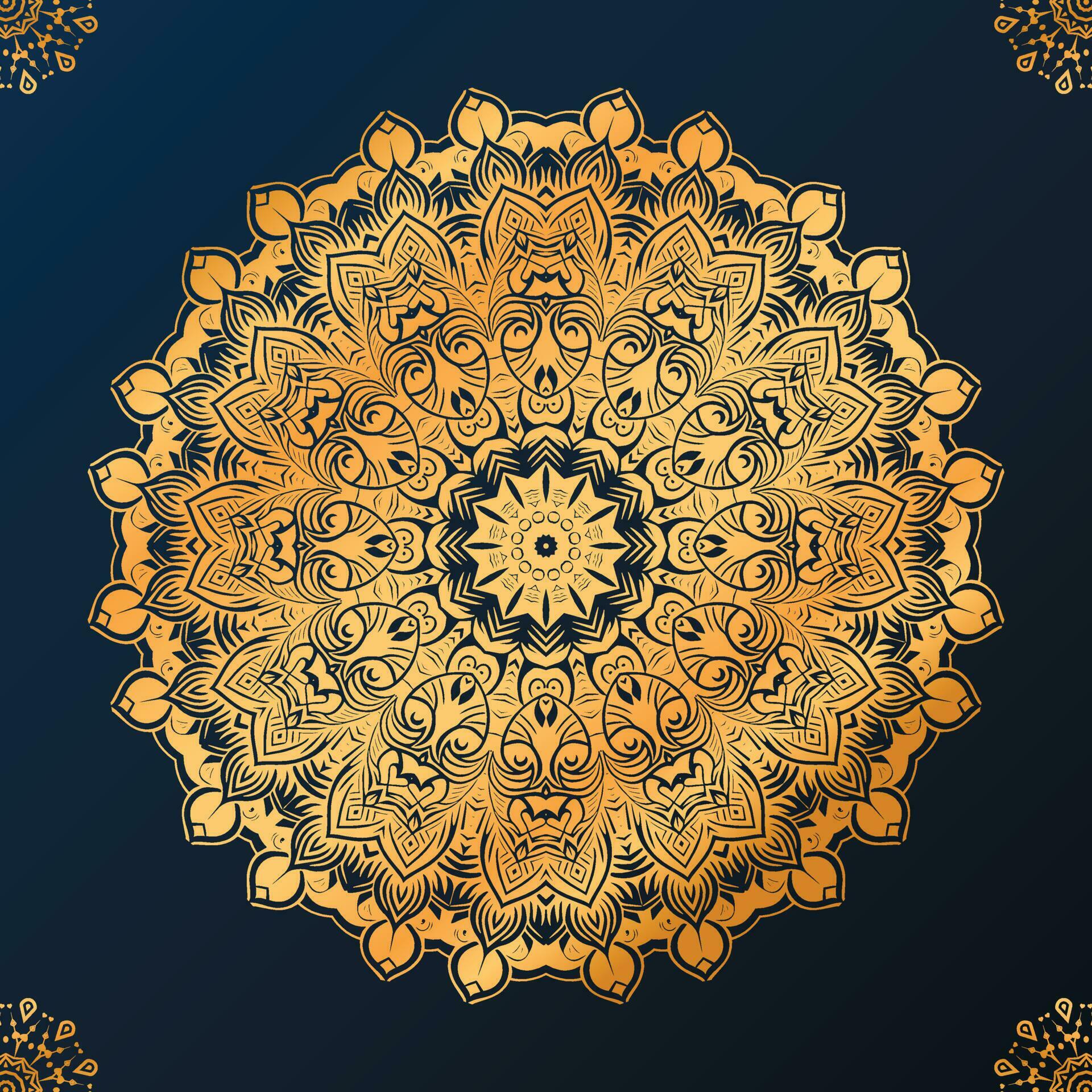 Vector flower luxury mandala background arabesque style Stock Free and Free SVG