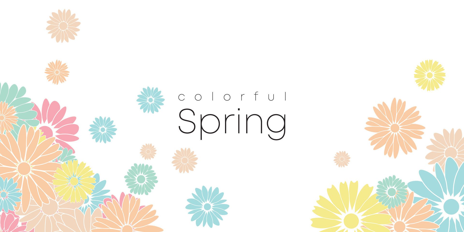 Spring abstract vector backgrounds with flowers,Art illustration for card, banner, invitation, social media post, poster, advertising. Free Vector