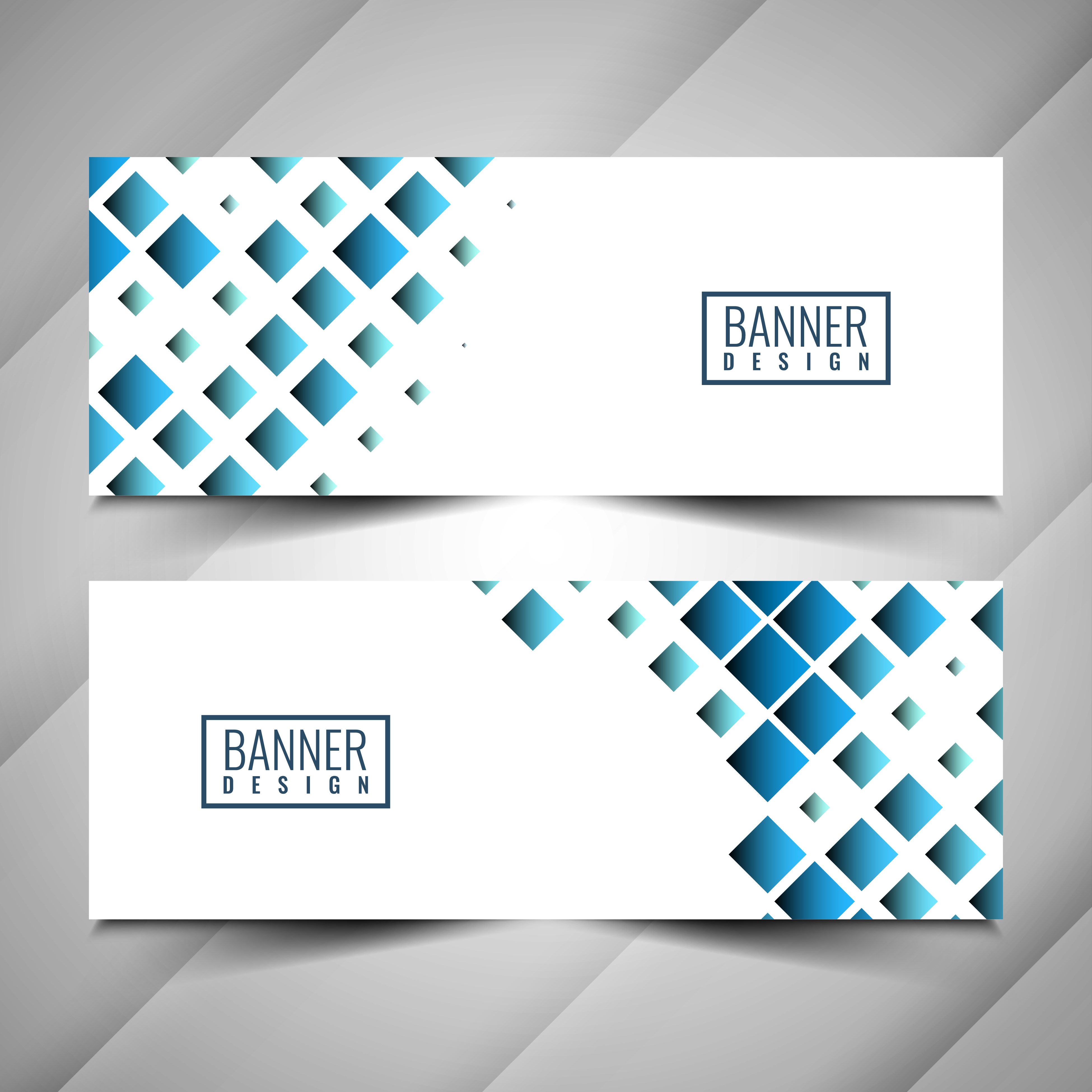 Abstract modern banner set Free Vector