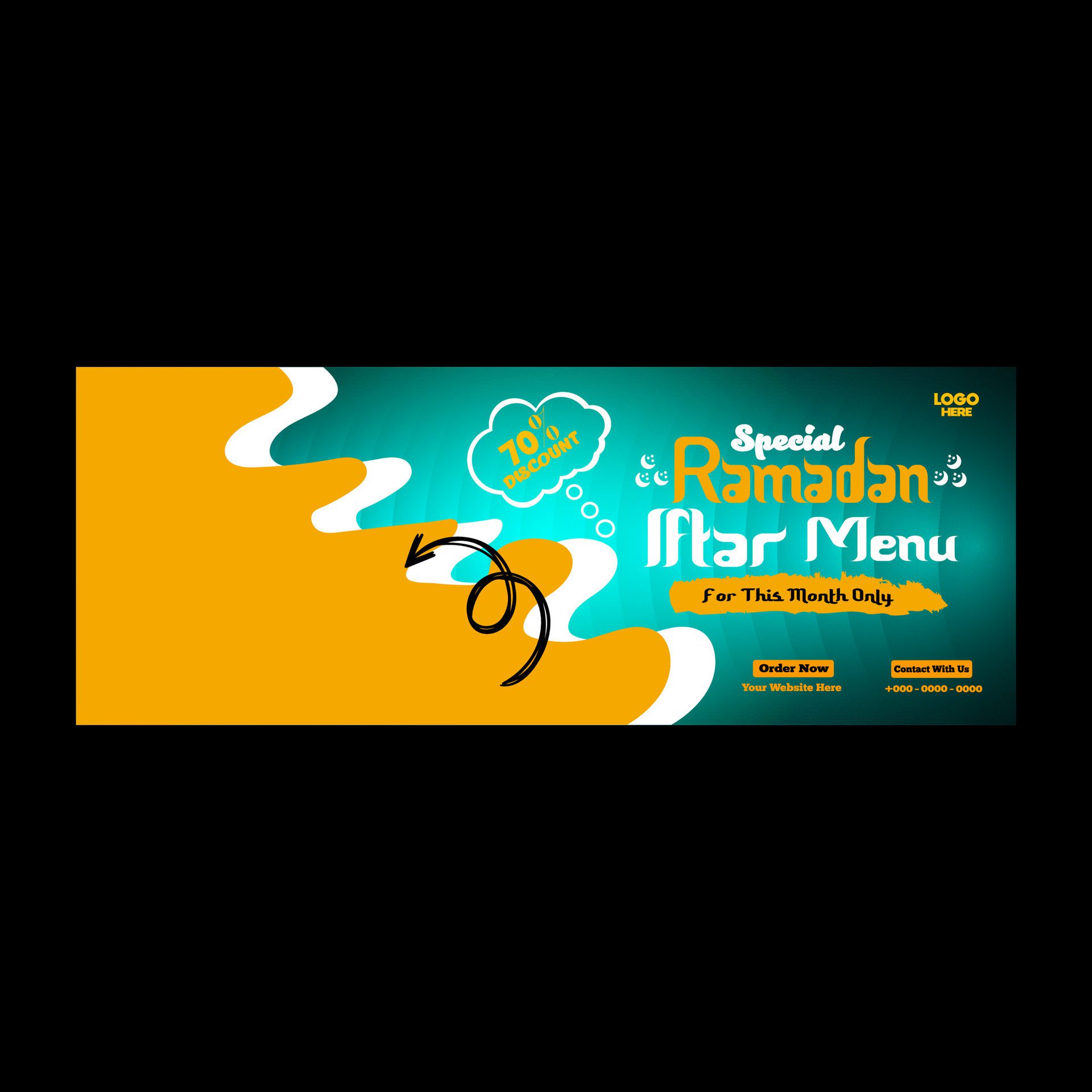 Ramadan food menu post design and social media banner template Free Vector