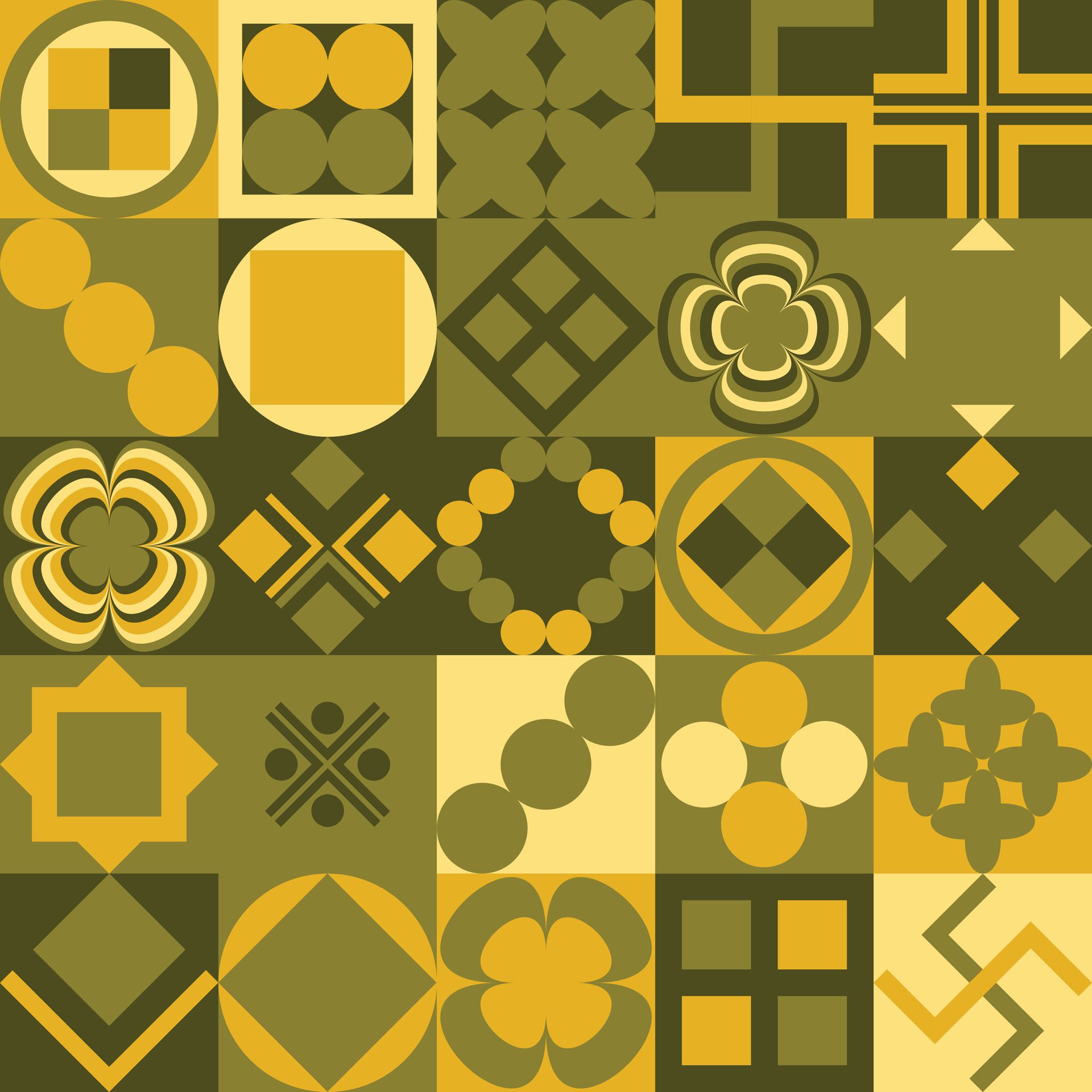 Bauhaus pattern design Free Vector