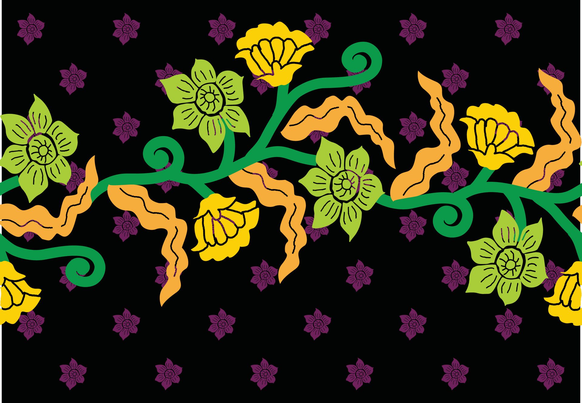 PrintIndonesian batik motifs with exclusive and classic Balinese style floral and plant patterns are suitable for various purposes. EPS 10 Free Vector