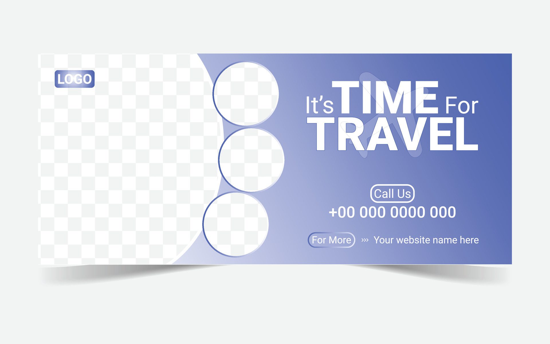 Time Travel billboard banner or signboard design template Free Vector