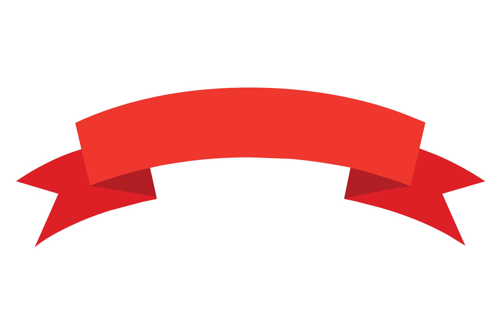 Flat illustration of red ribbon collection. Suitable for design element of banner decoration, blank ribbon for vintage ornament Free Vector