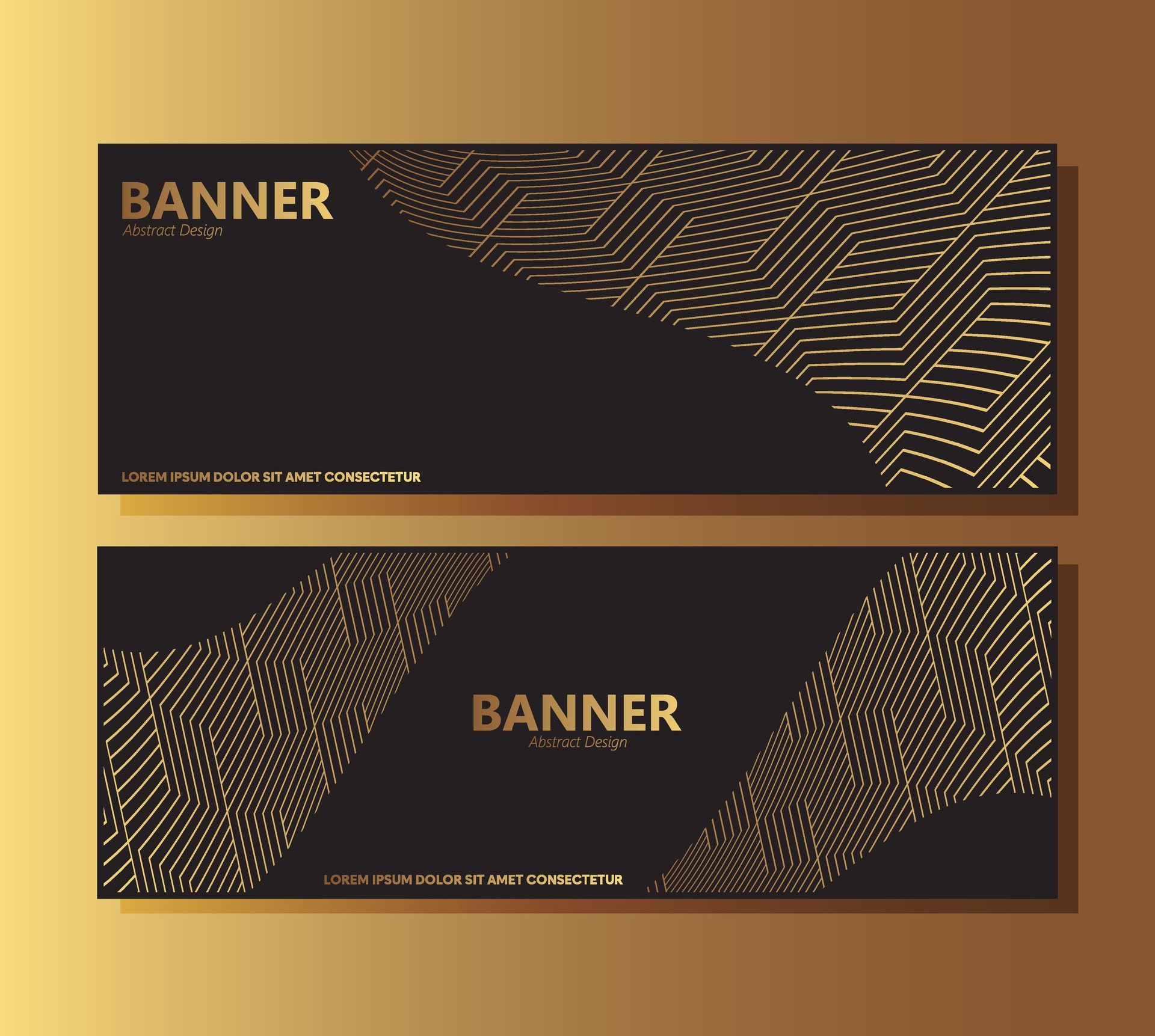 Luxury black abstract wave banner design Free Vector