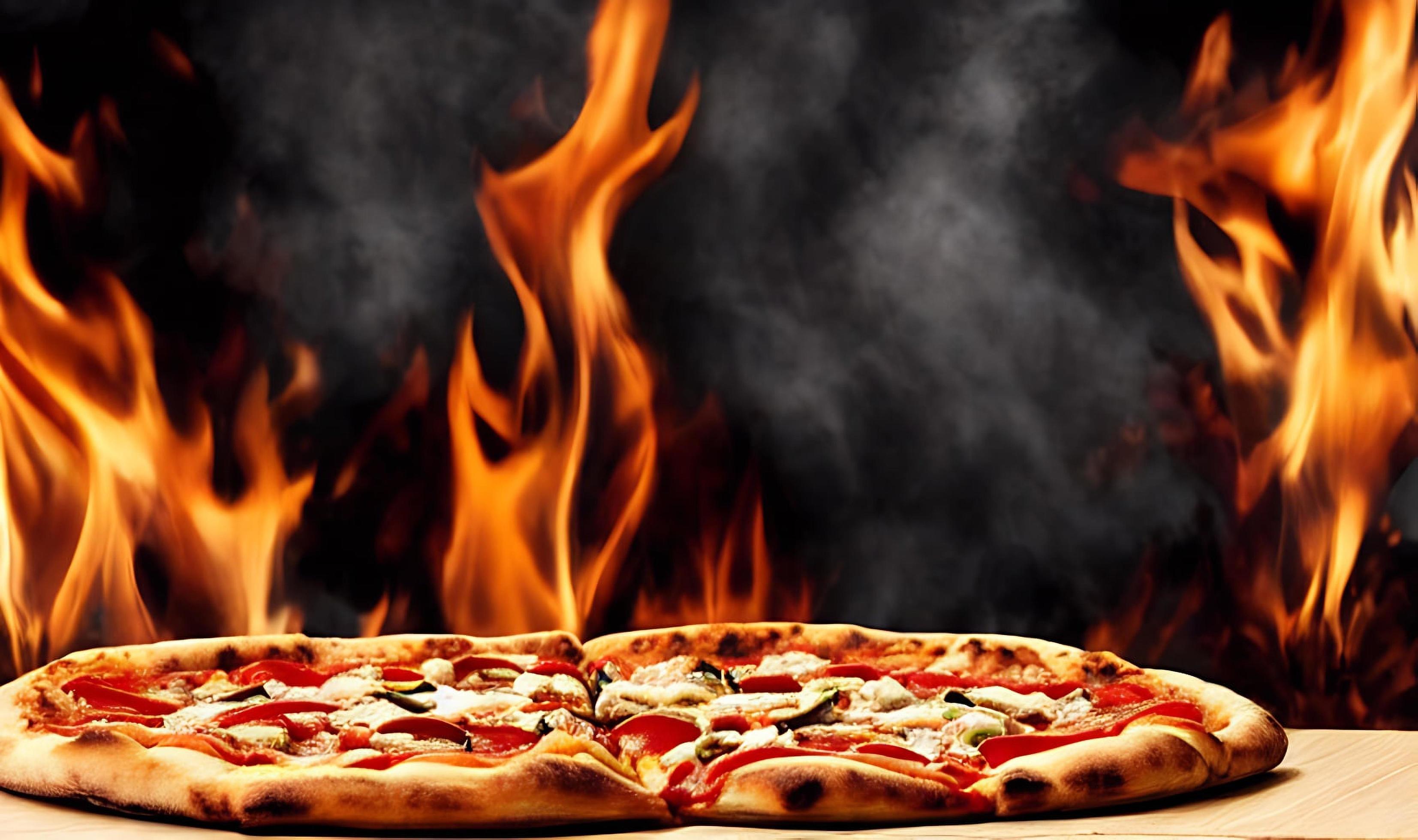 Pizza. Traditional Italian cuisine fast food. Stock Free