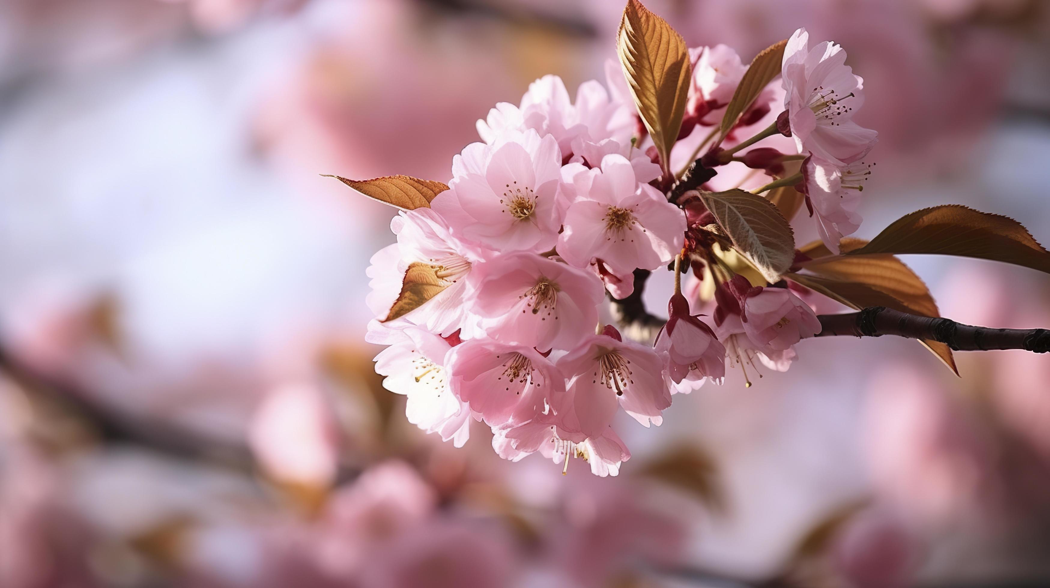 Photo sakura cherry blossom flowers, generat ai Stock Free