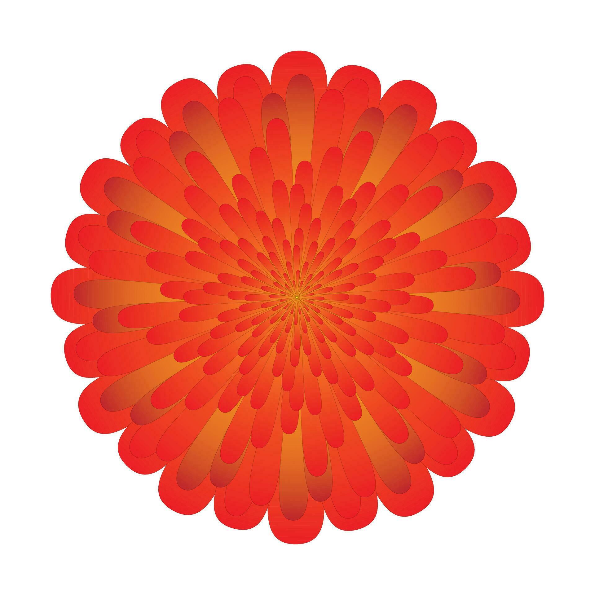 beautiful vector red flower Stock Free