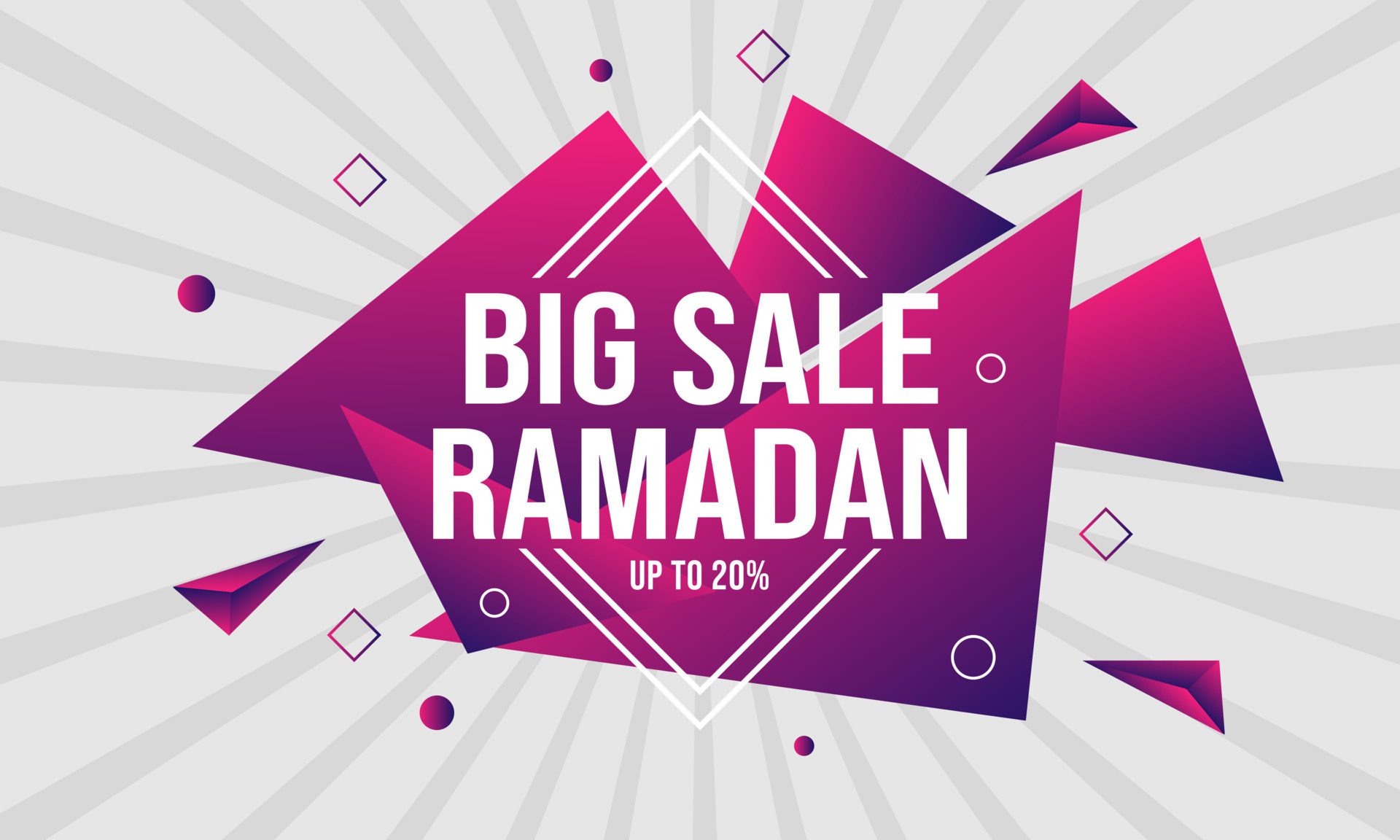 Modern dynamic for ramadan sale banner template design, special offer flash sale set Free Vector