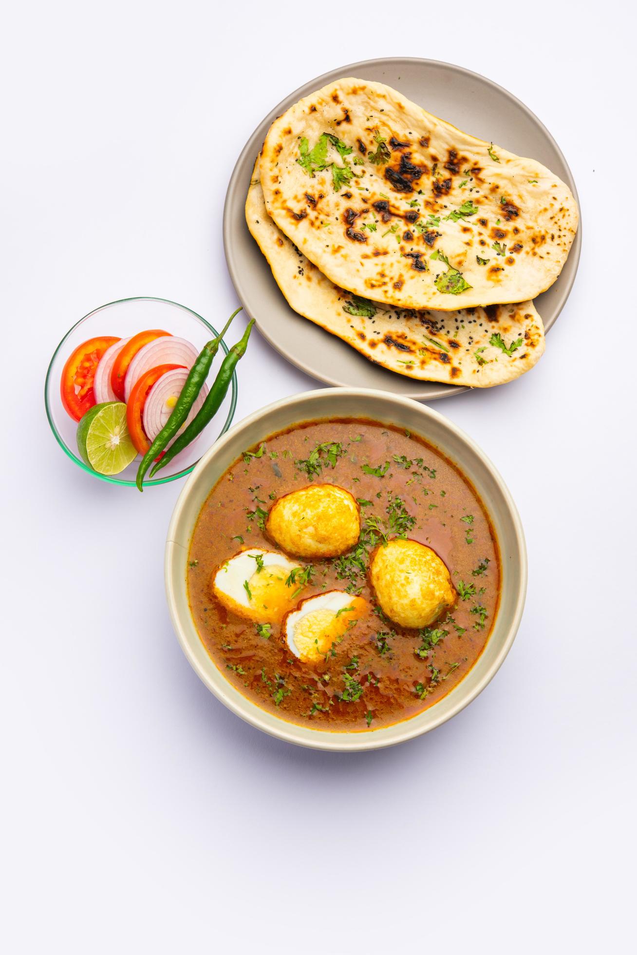 Anda Masala or Egg Curry is popular indian spicy food Stock Free