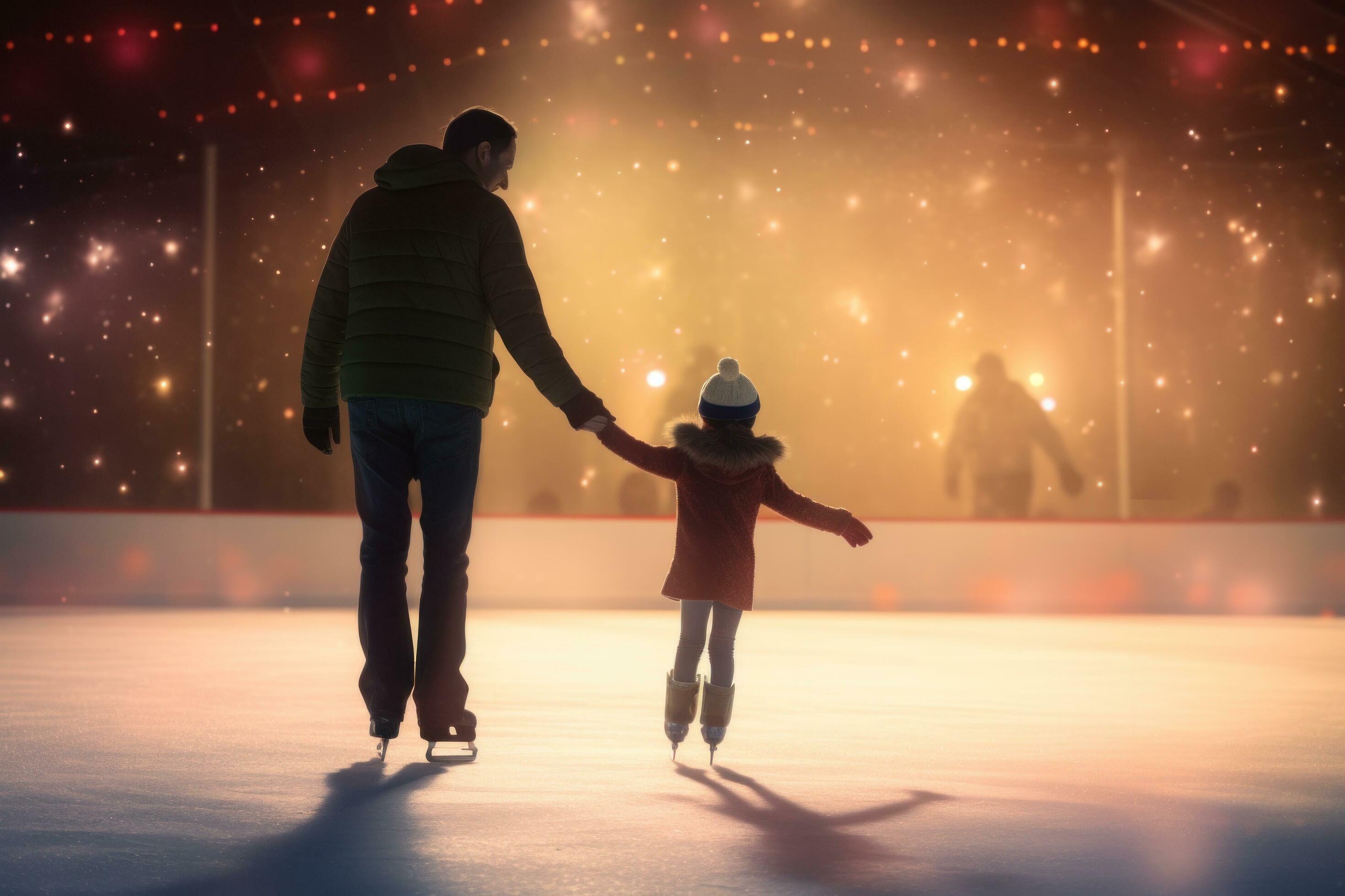 AI generated skating fun with your family, friends and loved ones Stock Free