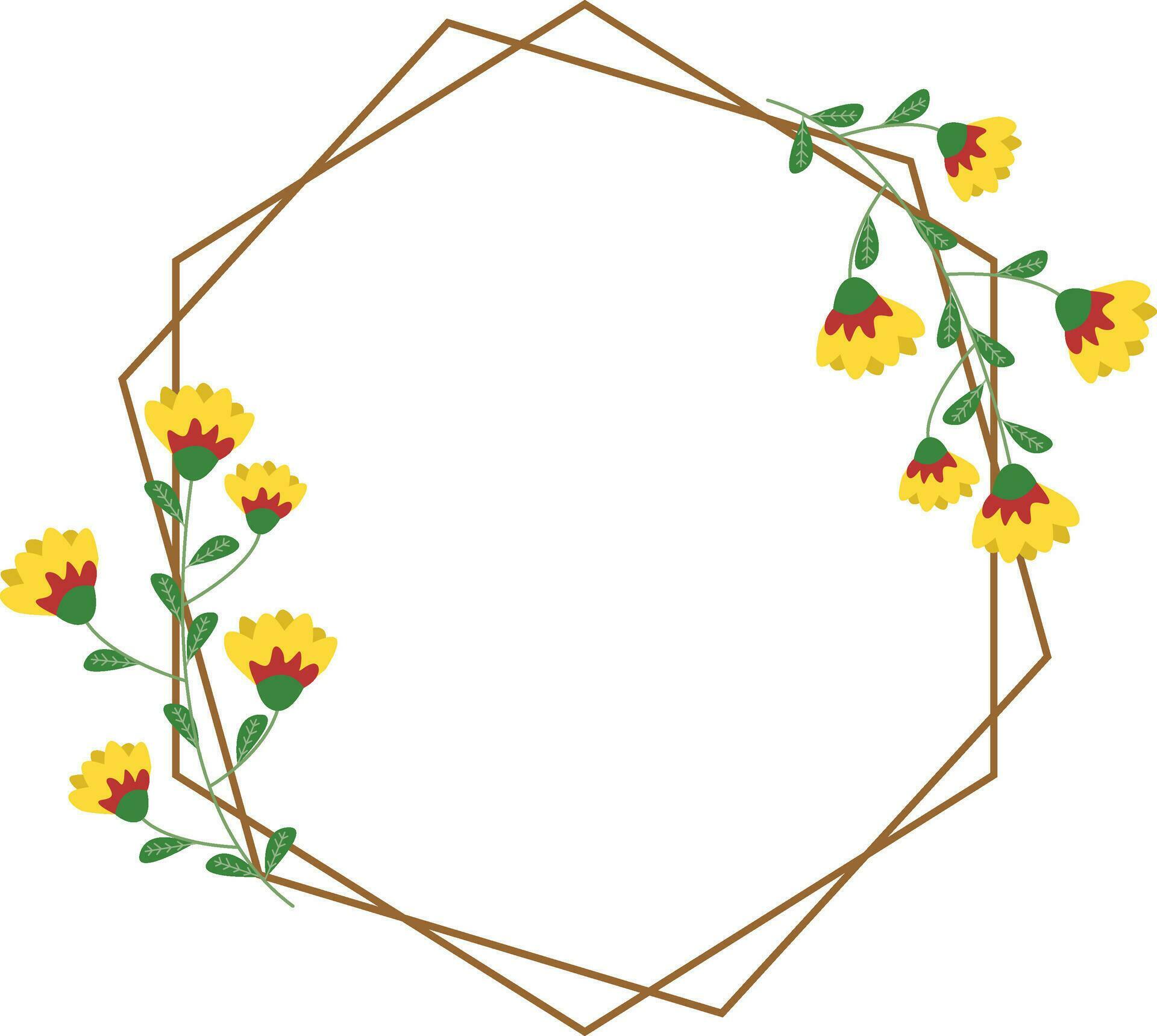 wild flower frames, for decorating invitations, greeting cards, other designs Stock Free