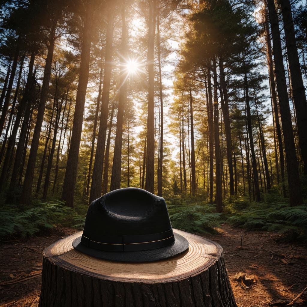 Black Trilby hat displayed by @ai_generated