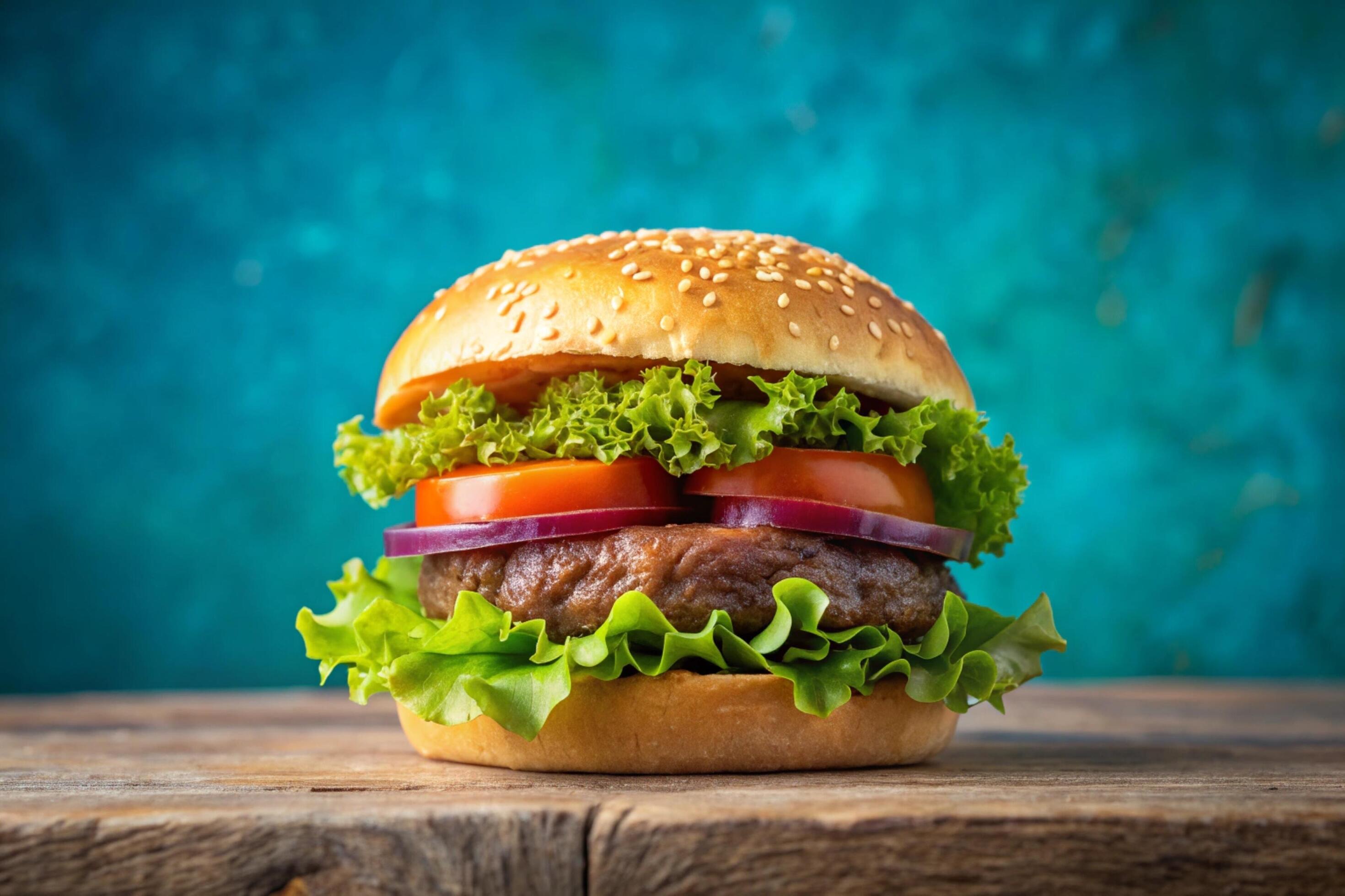 Burger photo isolated on clean background Stock Free