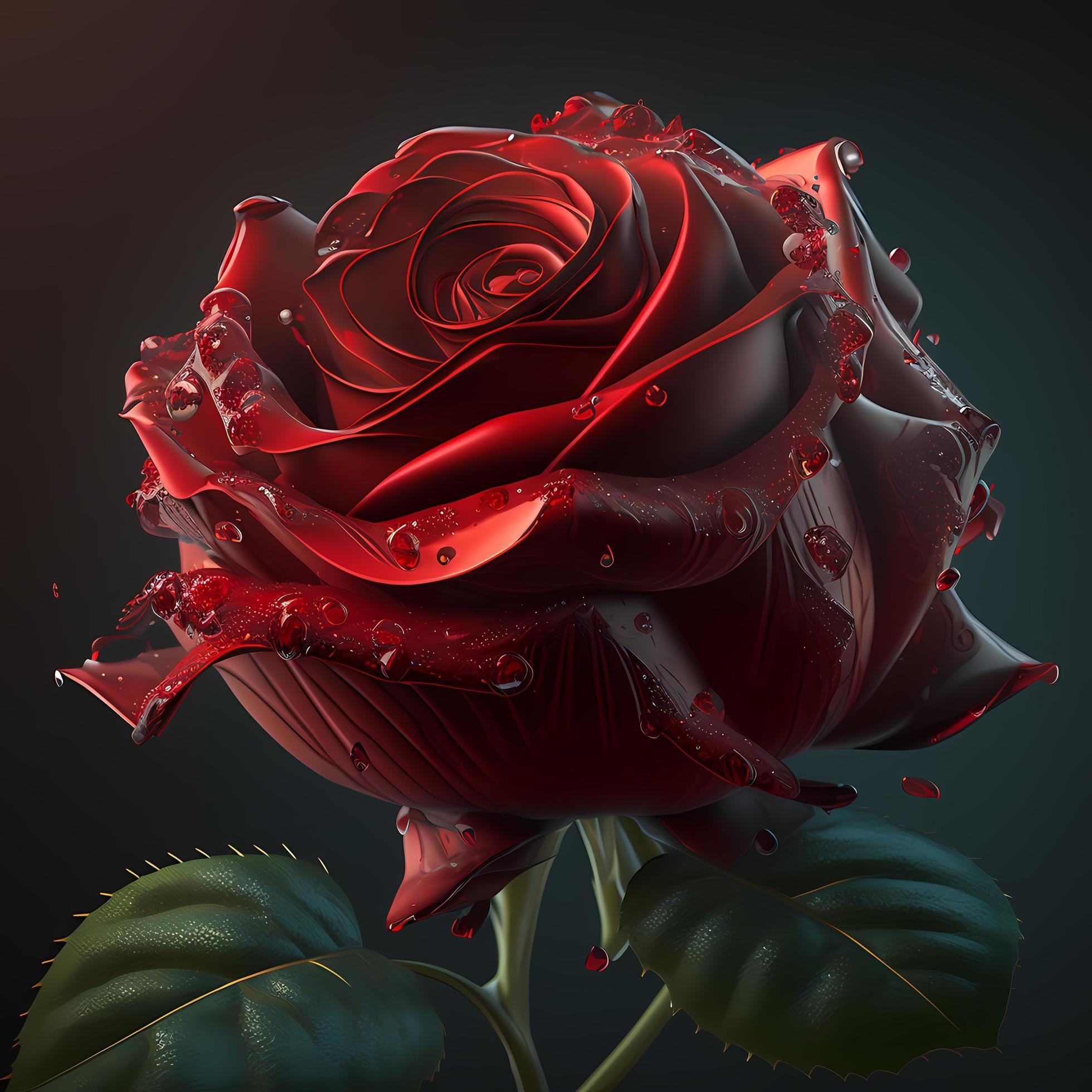 flower rose AI Generated Stock Free