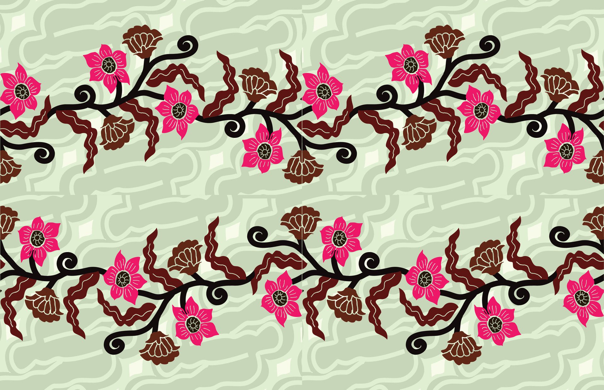 PrintIndonesian batik motifs with exclusive and classic Balinese style floral and plant patterns are suitable for various purposes. EPS 10 Free Vector