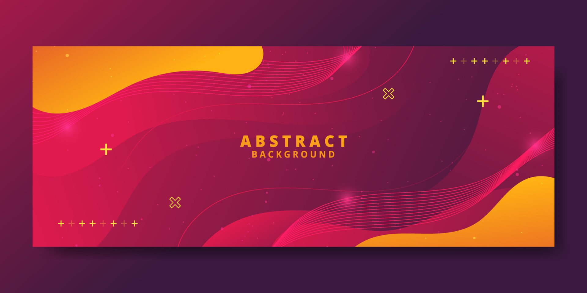 Abstract Red Fluid Wave Banner Template Free Vector