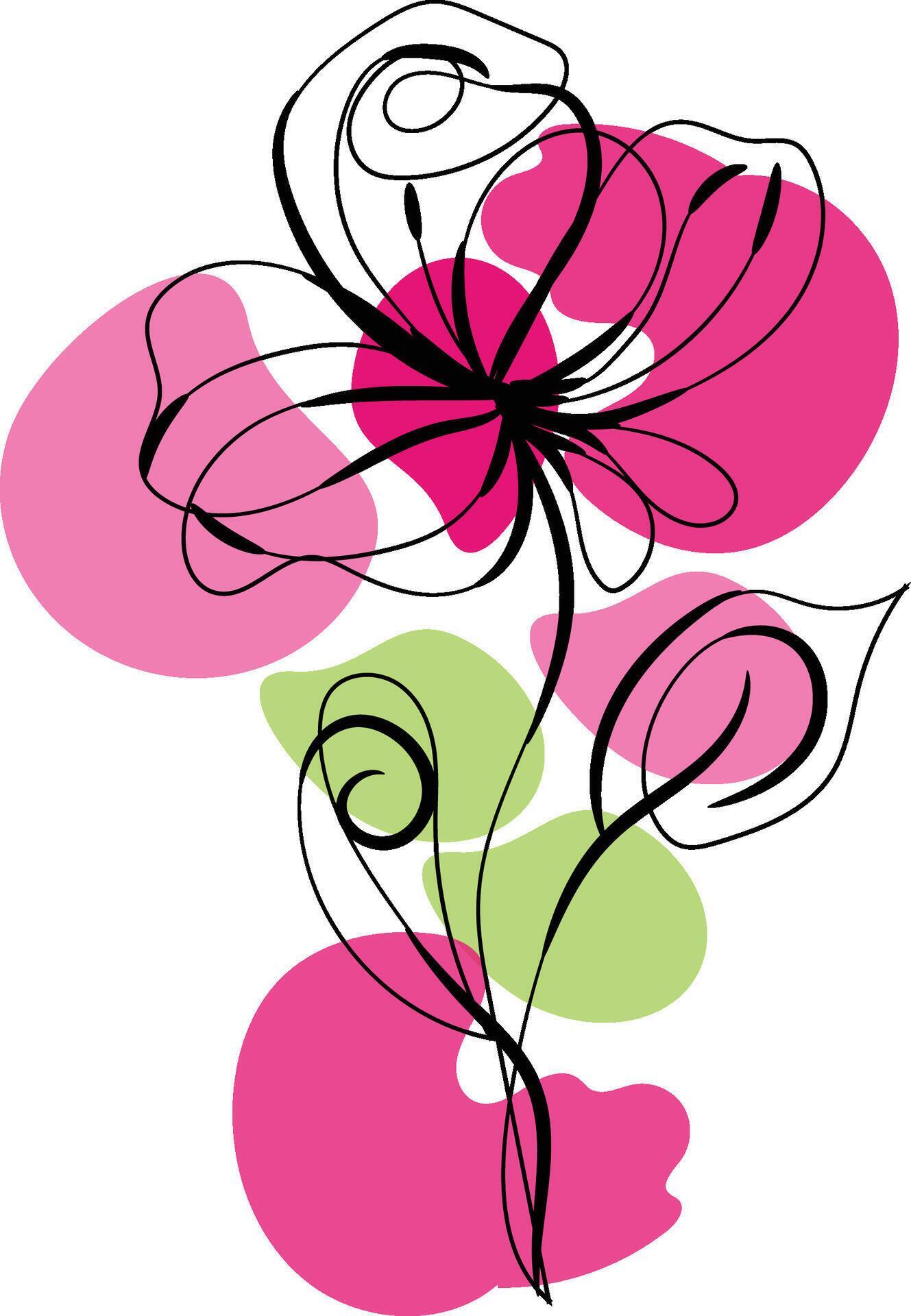 Monochromatic spring flowers collection Stock Free