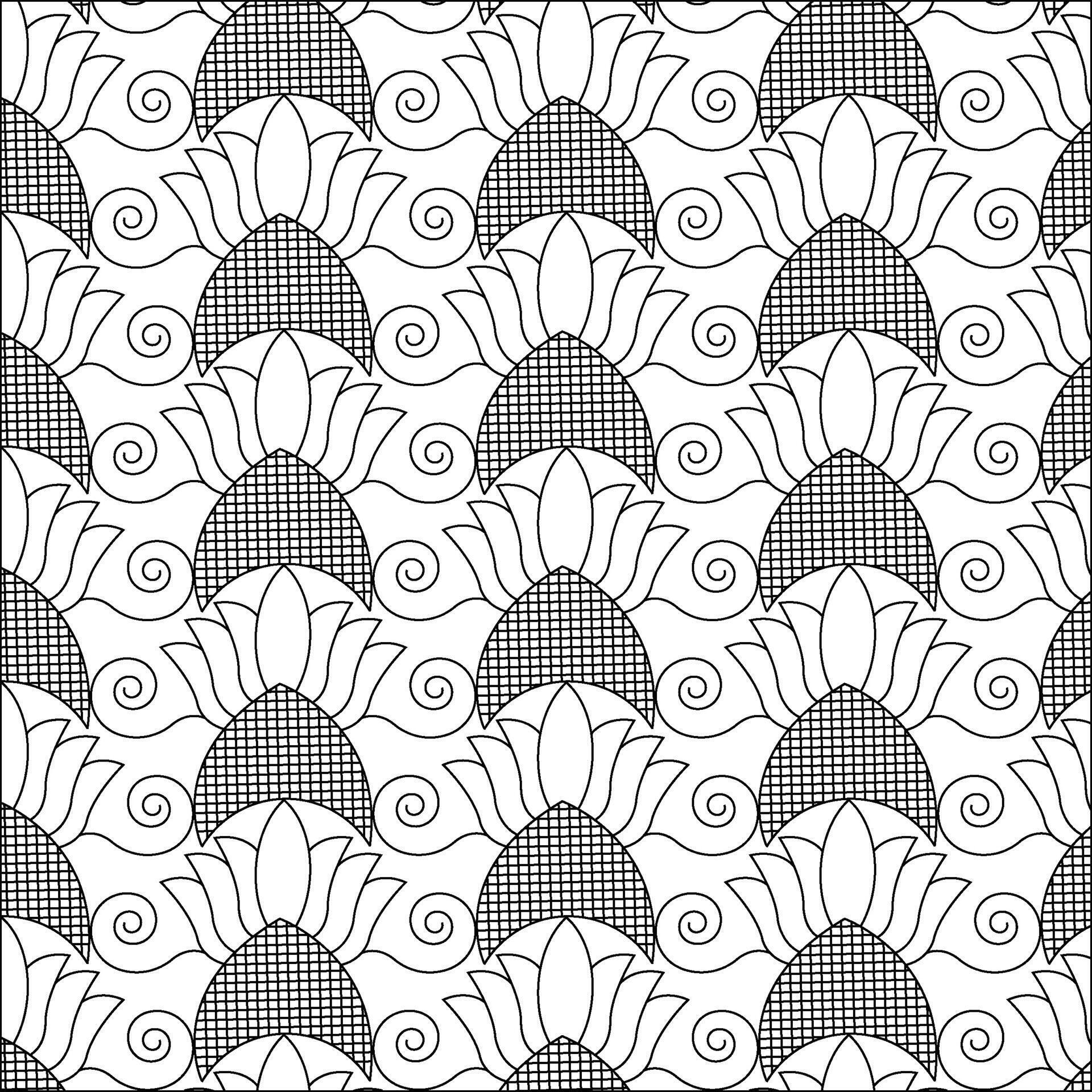 Flower Pattern Vector Art Stock Free