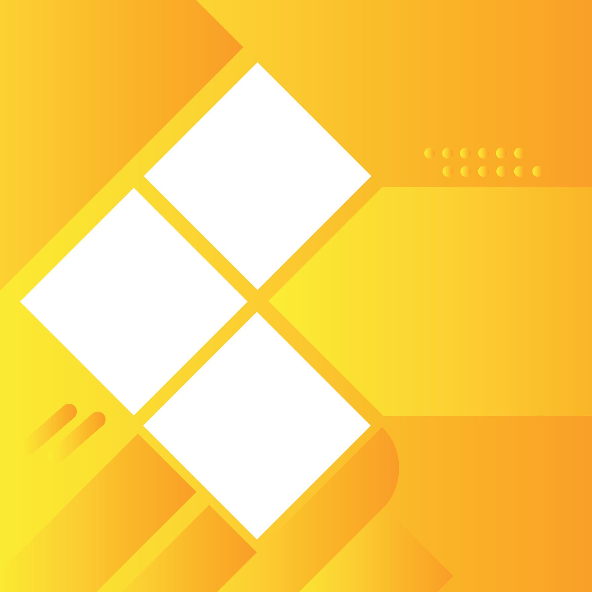 Abstract White Square Yellow Background Free Vector