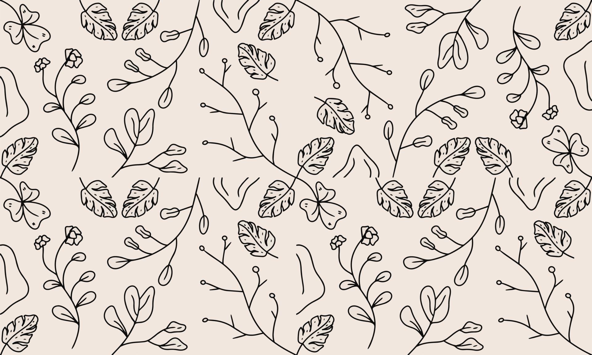 Vector floral pattern.Design for wallpaper, wrapping paper, background, fabric. Seamless vector pattern with ornate flowers. Stock Free and Free SVG