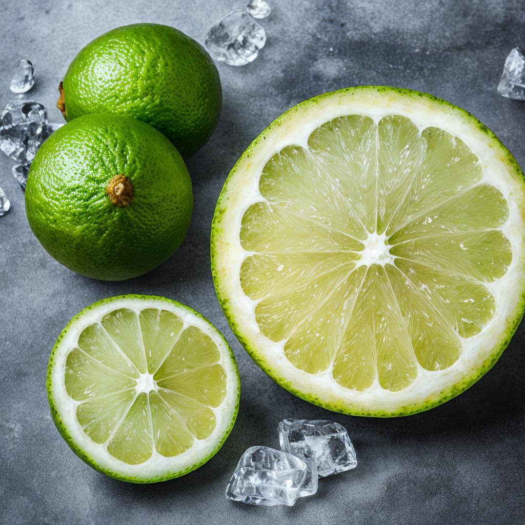 Sliced lime in fresh by @ai_generated