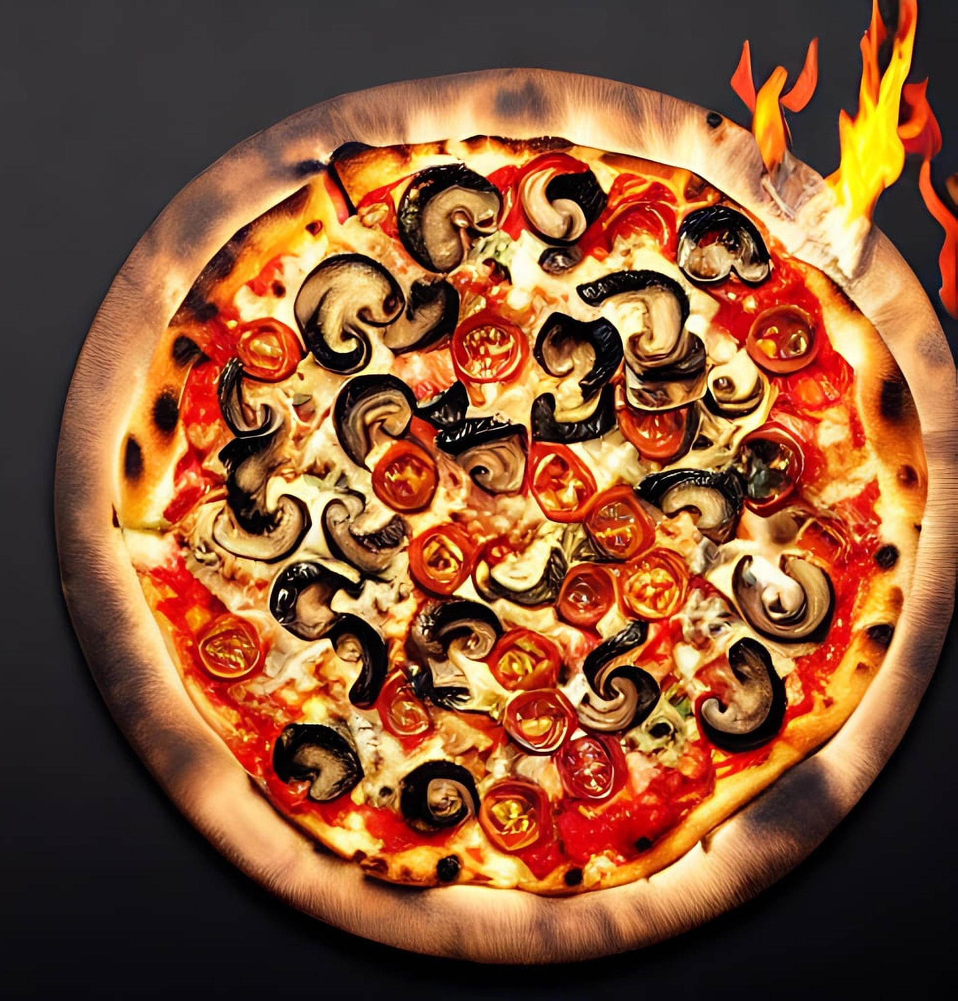 Pizza. Traditional Italian cuisine fast food. Stock Free