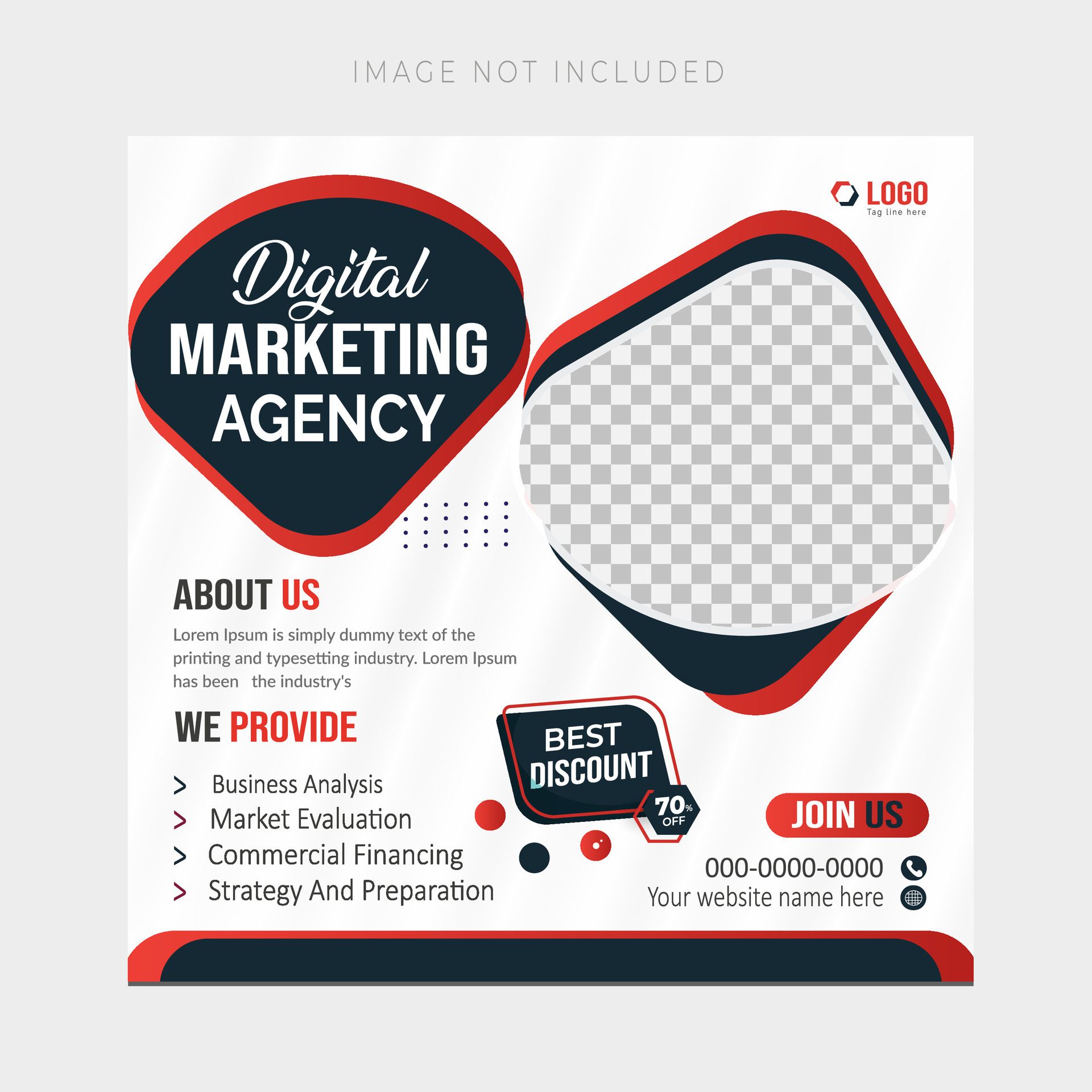 Digital business marketing banner for social media post template Free Vector